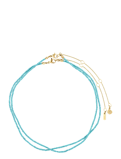 Haze Necklaces 2-In-1 Set, Blue/Gold-Plated - HalskæDer Med VedhæNg
