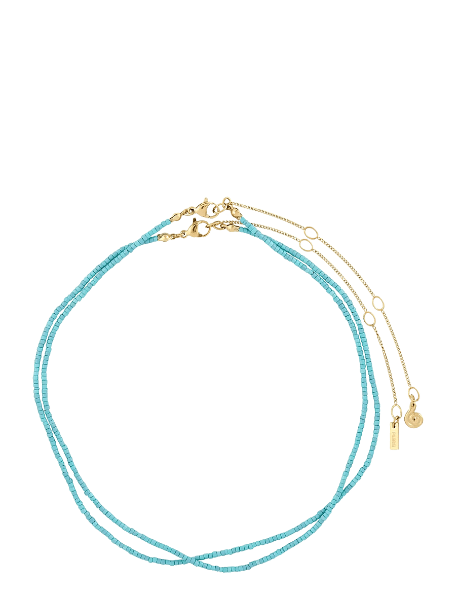 Pilgrim - HAZE necklaces 2-in-1 set, blue/gold-plated - ketten mit anhänger - gold plated - 1