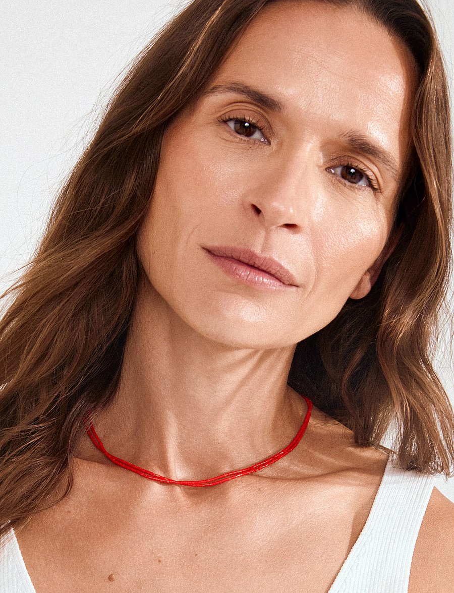 Pilgrim - HAZE necklaces 2-in-1 set, red/silver-plated - riipukset - silver plated - 0