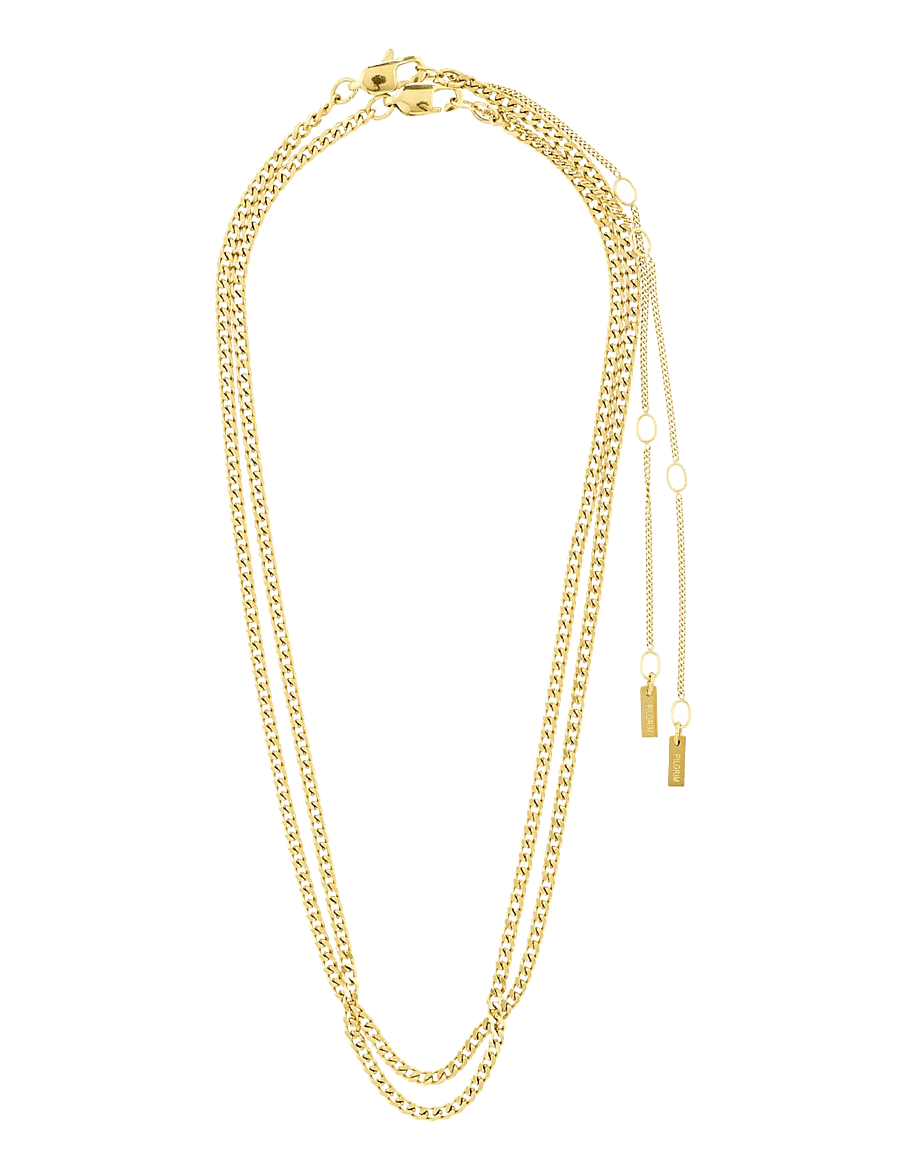 Pilgrim - INNER 2-in-1 set necklaces gold-plated - konfirmationstøj - gold plated - 2