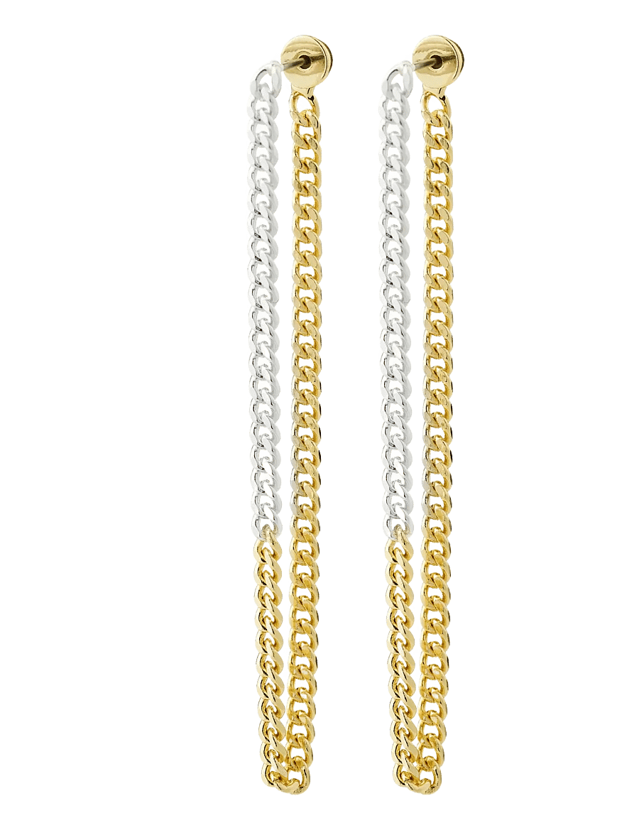 Pilgrim - INNER chain earrings mixed metal - mix metal plated - 1