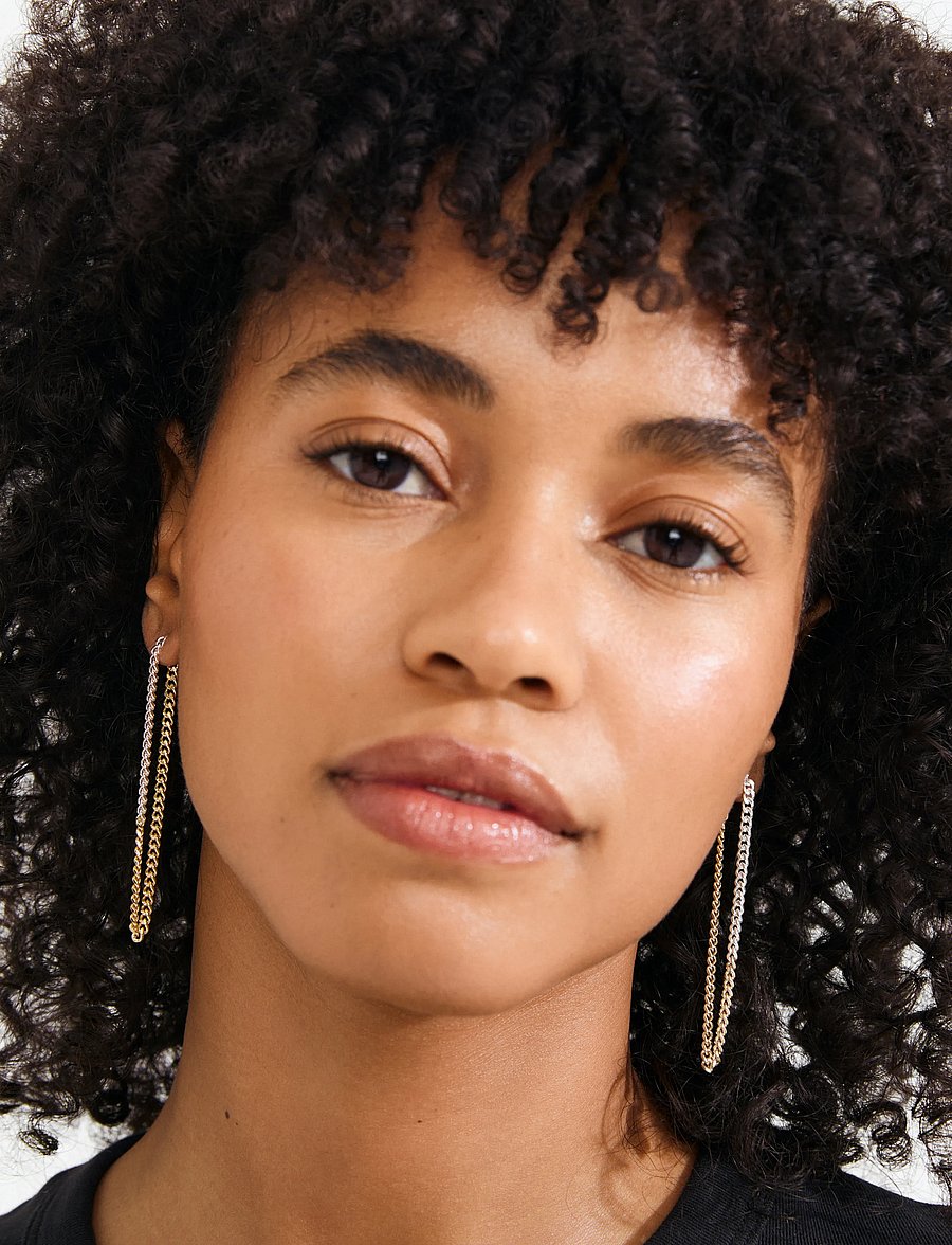 Pilgrim - INNER chain earrings mixed metal - mix metal plated - 0