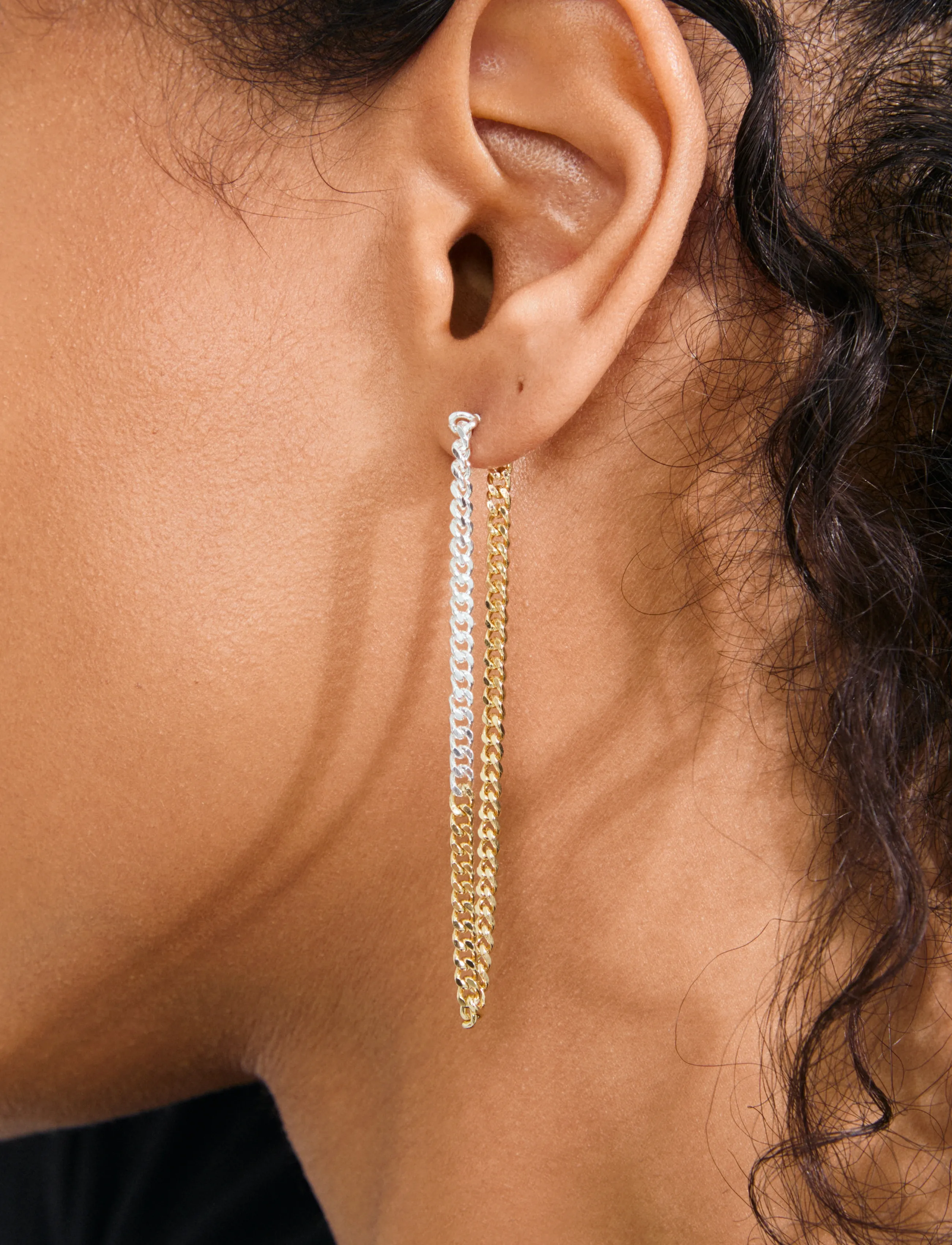 Pilgrim - INNER chain earrings mixed metal - mix metal plated - 2
