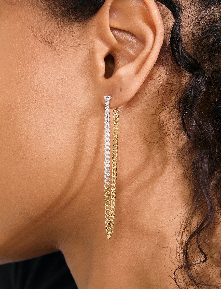 Pilgrim - INNER chain earrings mixed metal - mix metal plated - 2