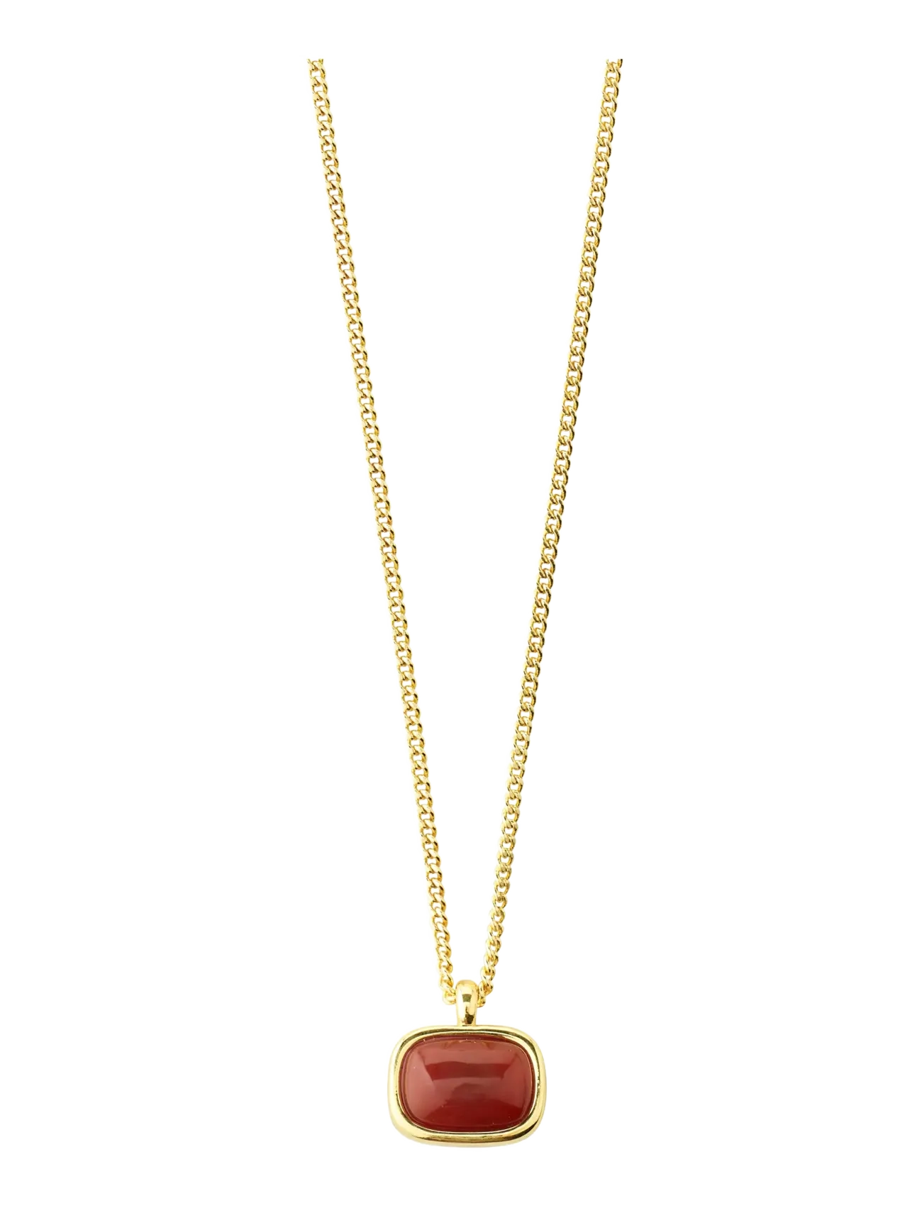Pilgrim NOW necklace gold-plated/red - Pilgrim - GOLD PLATED / gold