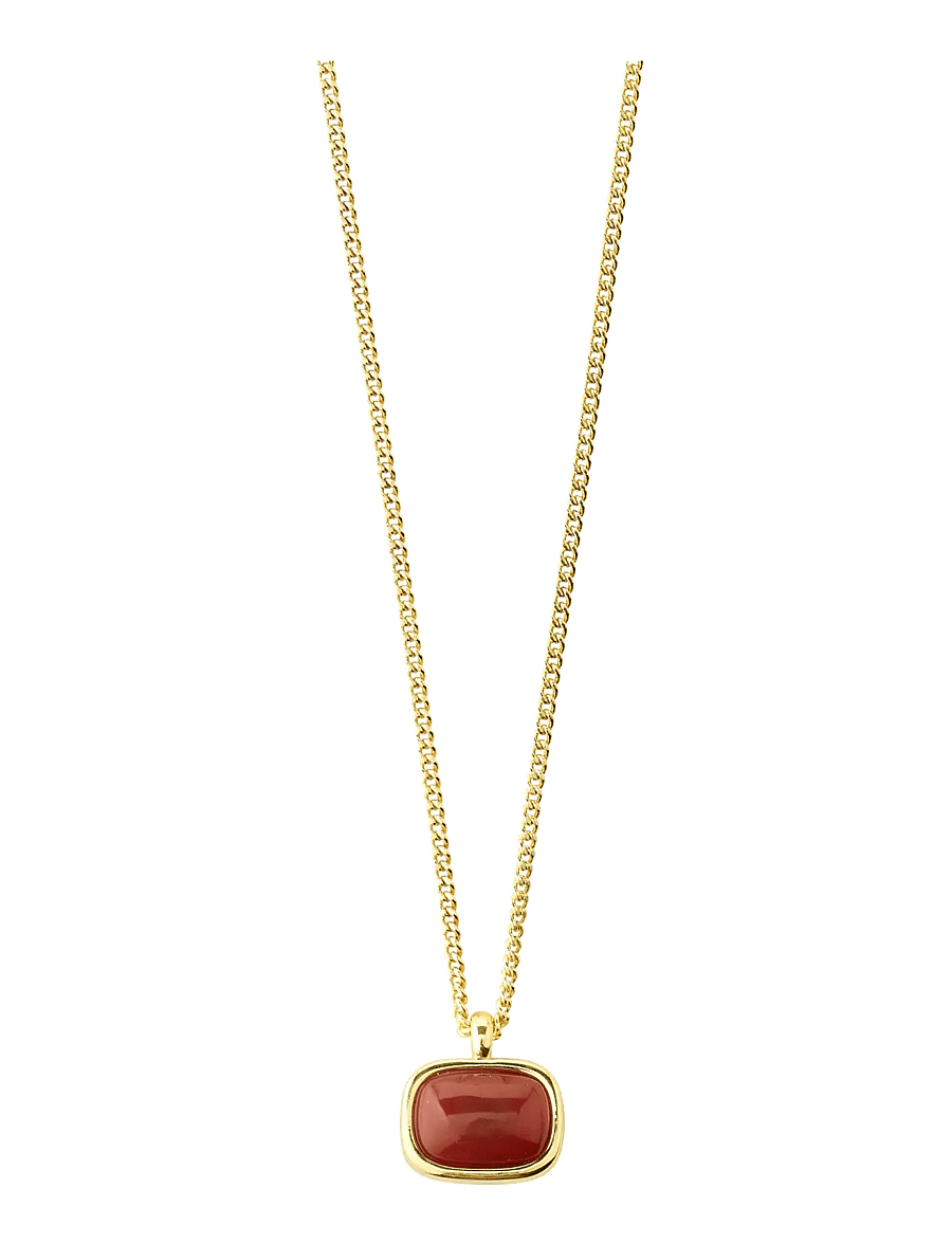 Pilgrim - NOW necklace gold-plated/red - statement kaelakeed - gold plated - 1