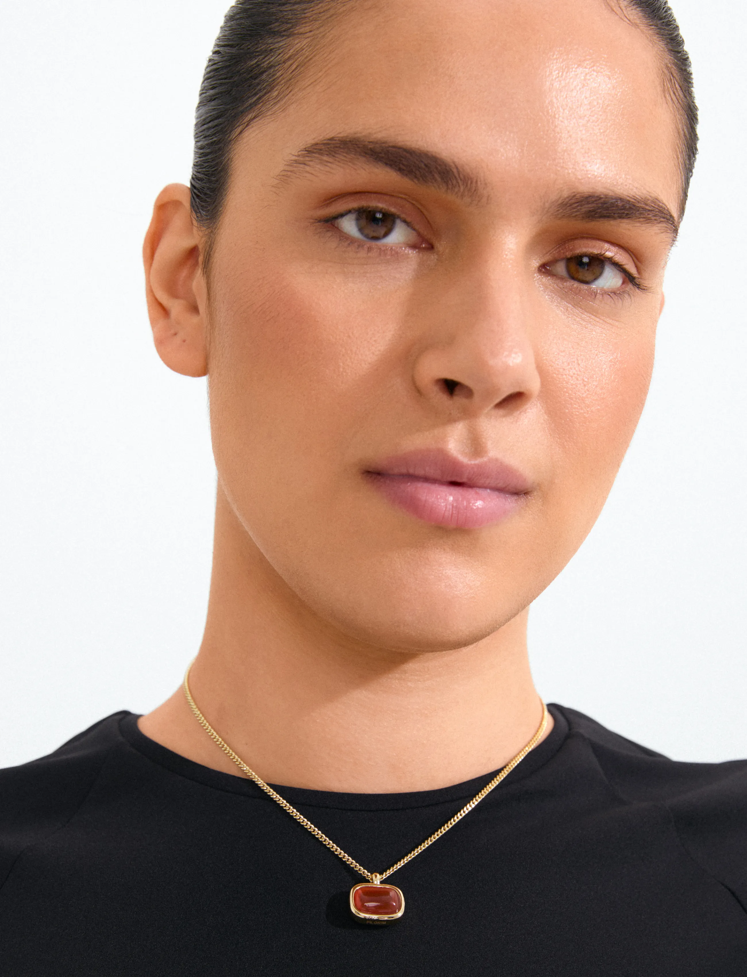 Pilgrim - NOW necklace gold-plated/red - statement kaelakeed - gold plated - 0