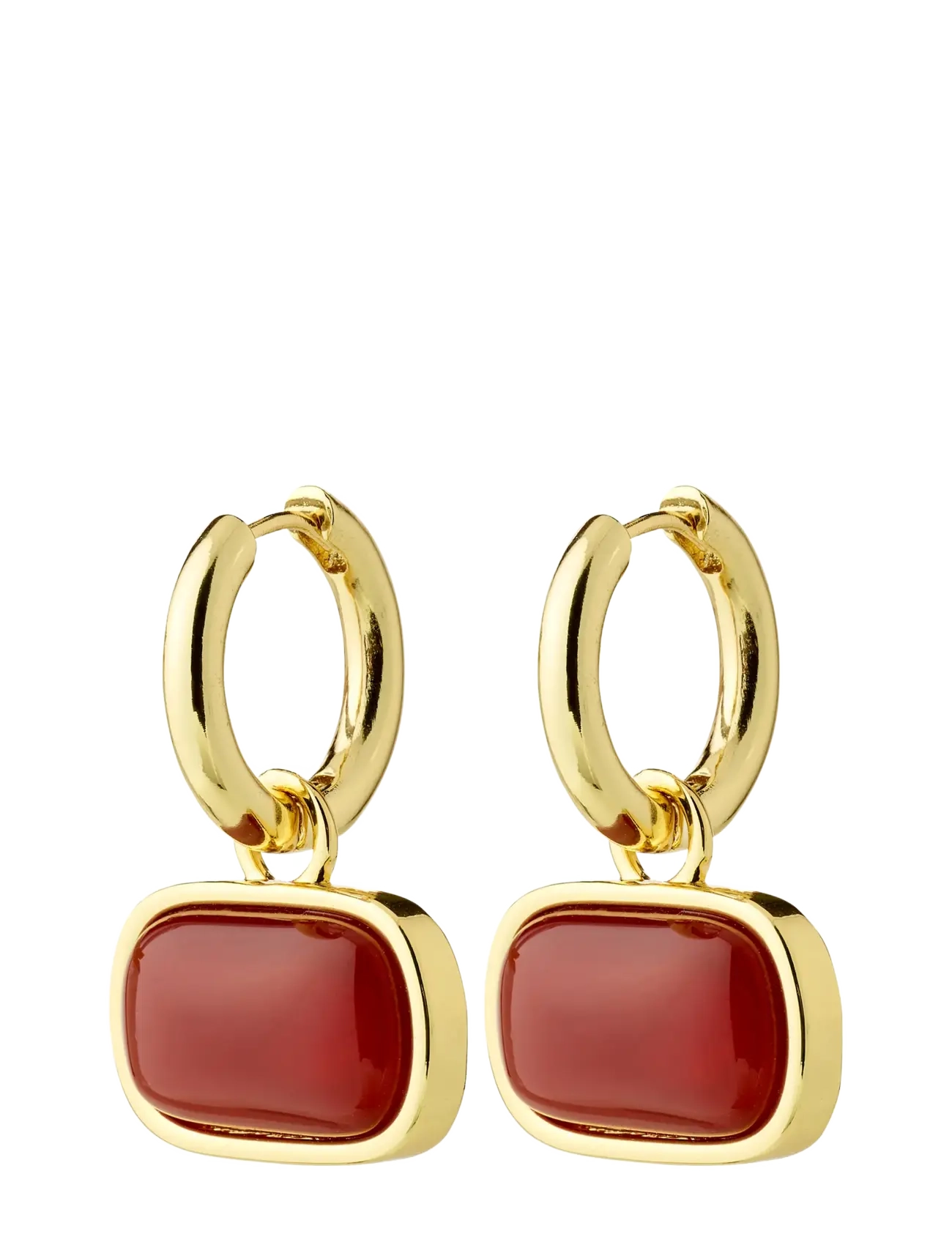 Pilgrim NOW earrings gold-plated/red - Pilgrim - GOLD PLATED / gold