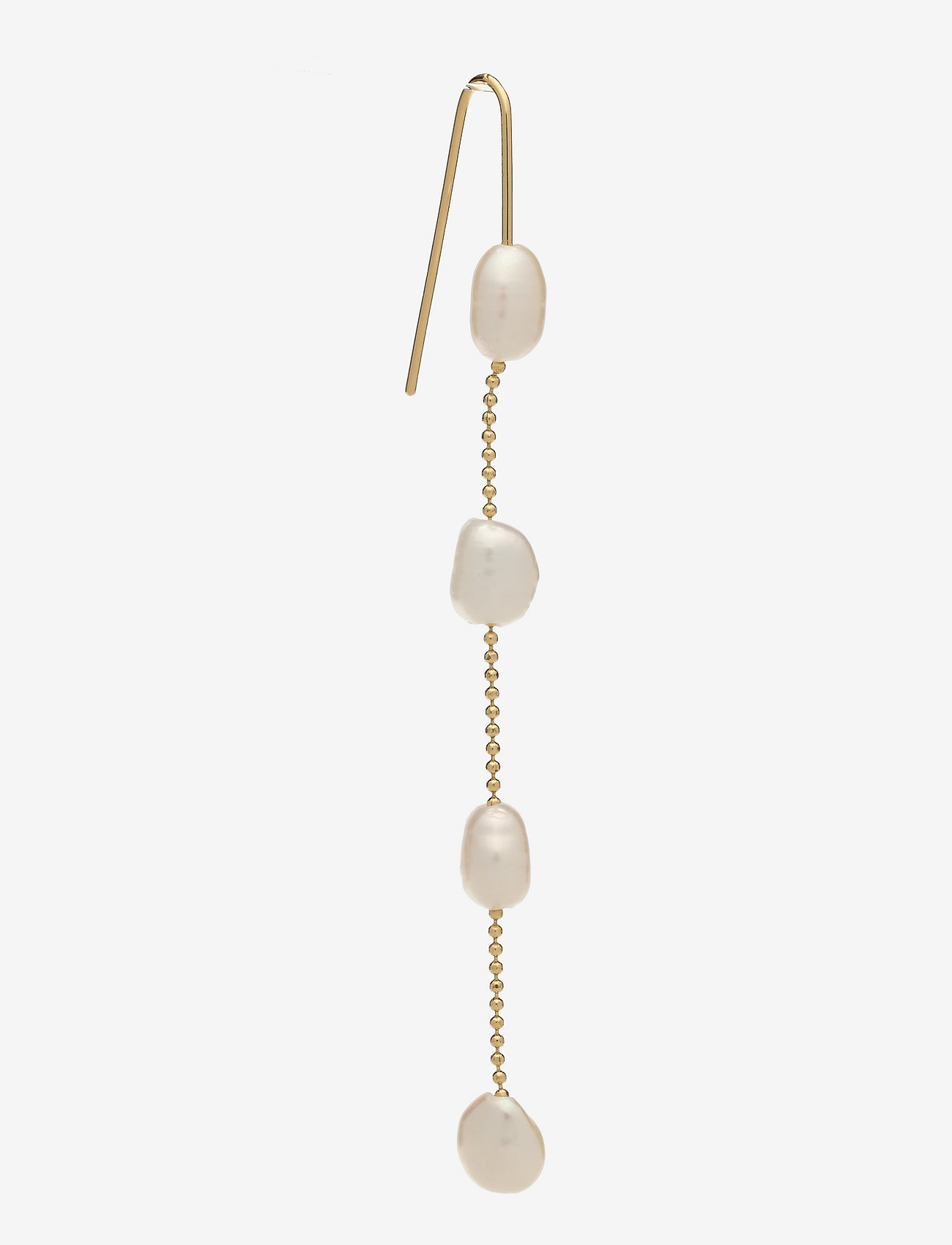 Pilgrim - Earrings Ran Gold Plated White - gold plated - 0