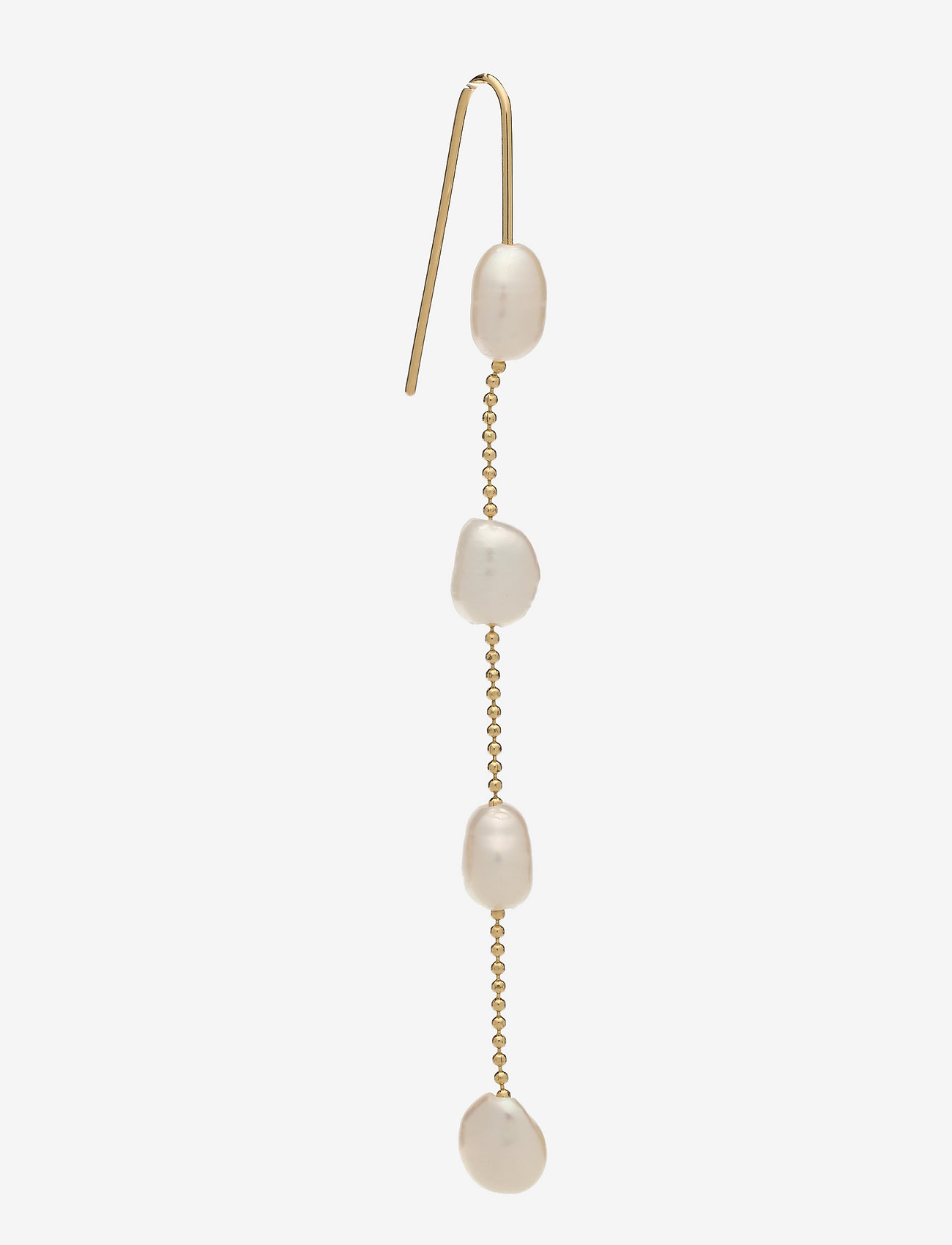 Pilgrim - Earrings Ran Gold Plated White - gold plated - 1