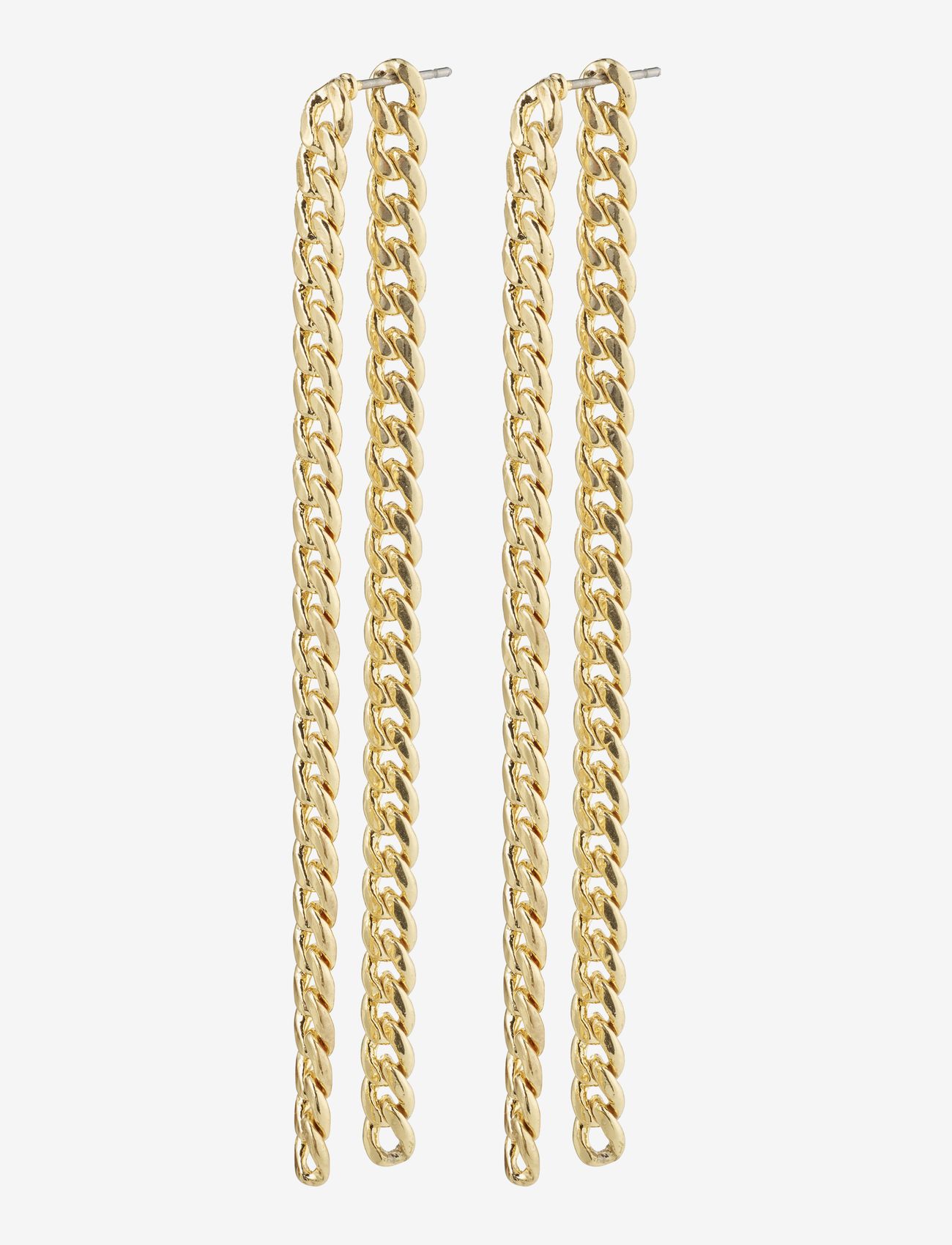 Pilgrim - AUTHENTICITY curb chain earrings - gold plated - 1