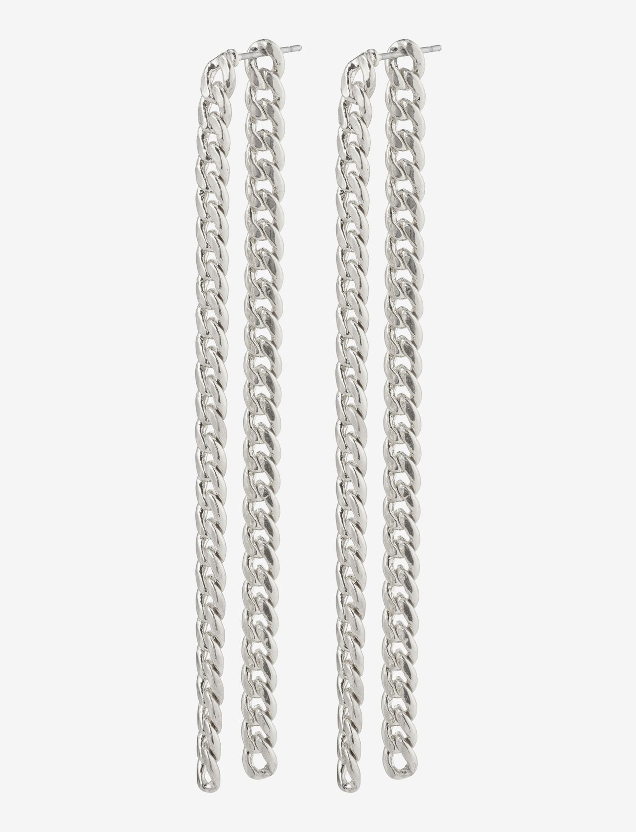 AUTHENTICITY curb chain earrings - SILVER PLATED