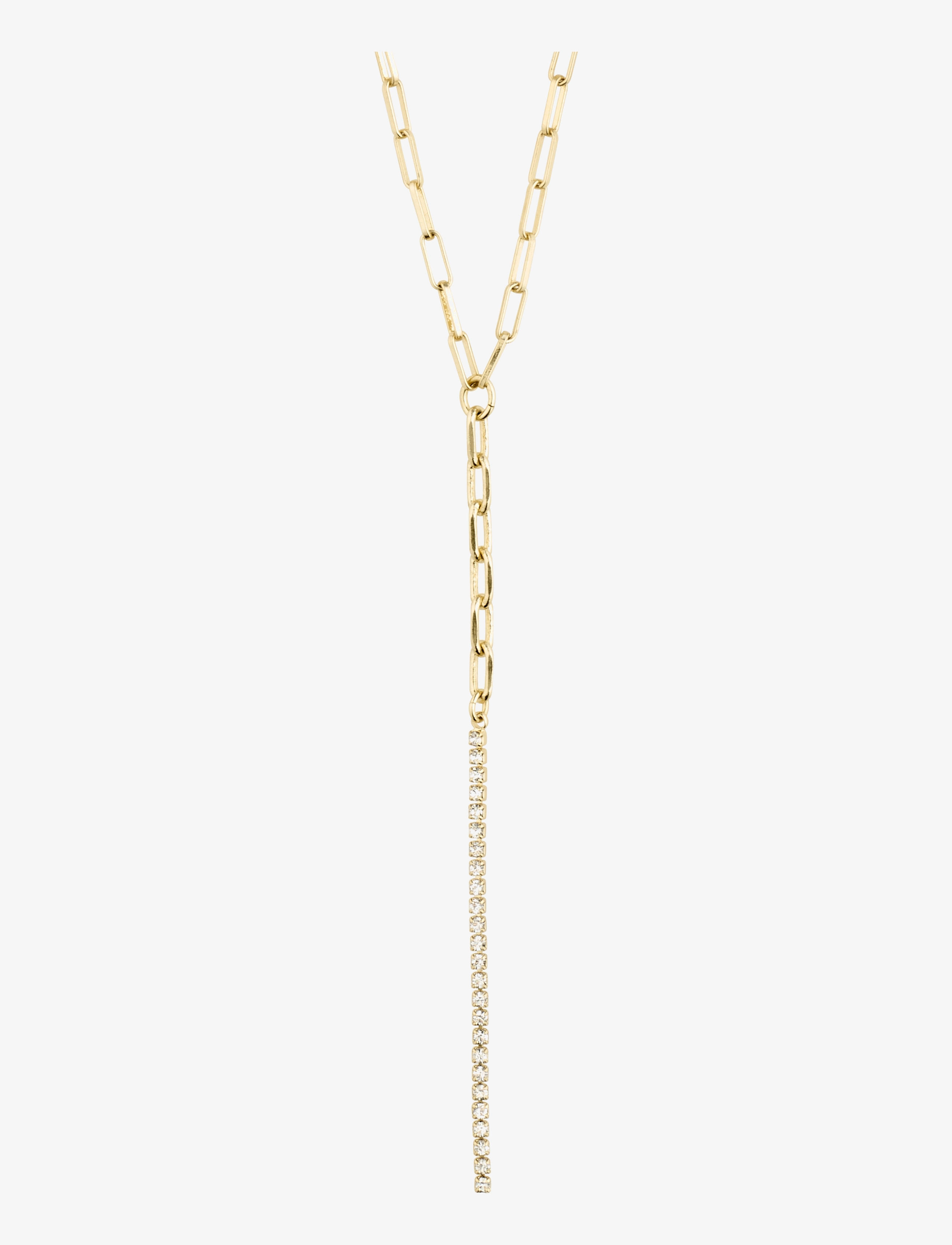 Pilgrim - SERENITY crystal deco cable chain Y-necklace - gold plated - 0