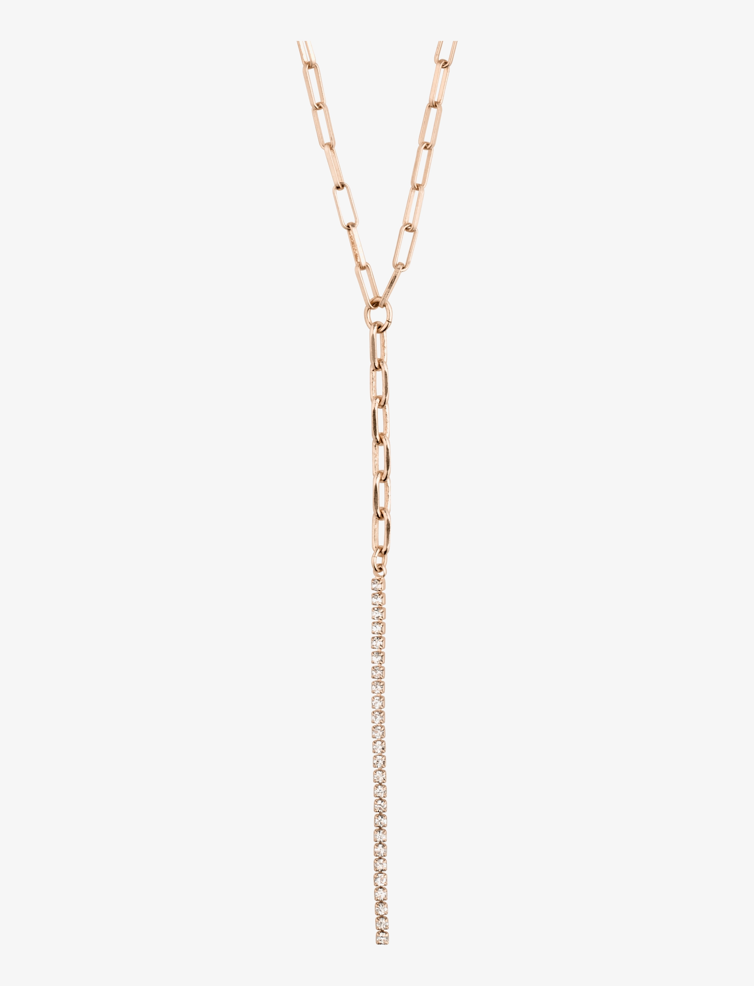 Pilgrim - SERENITY cable chain crystal deco necklace - rose gold plated - 0