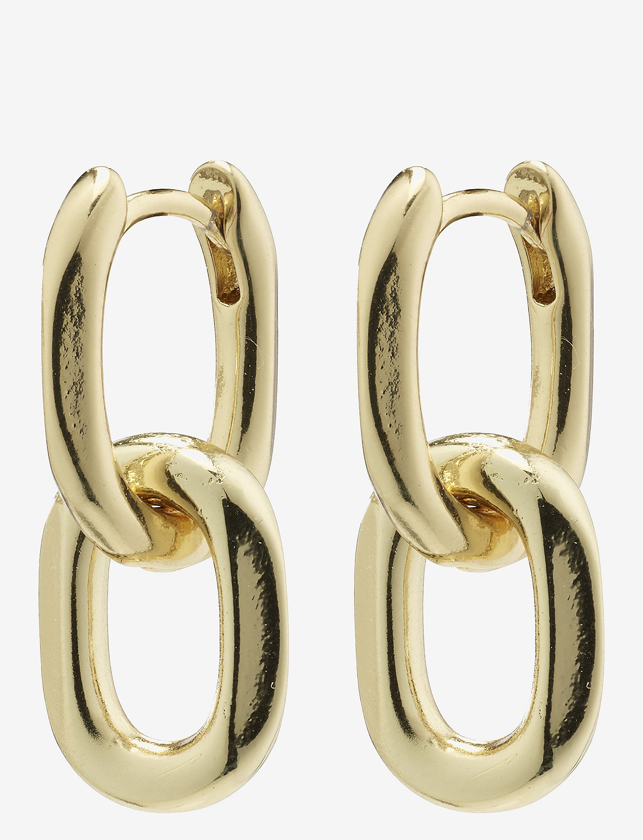 EUPHORIC cable chain earrings gold-plated - GOLD PLATED
