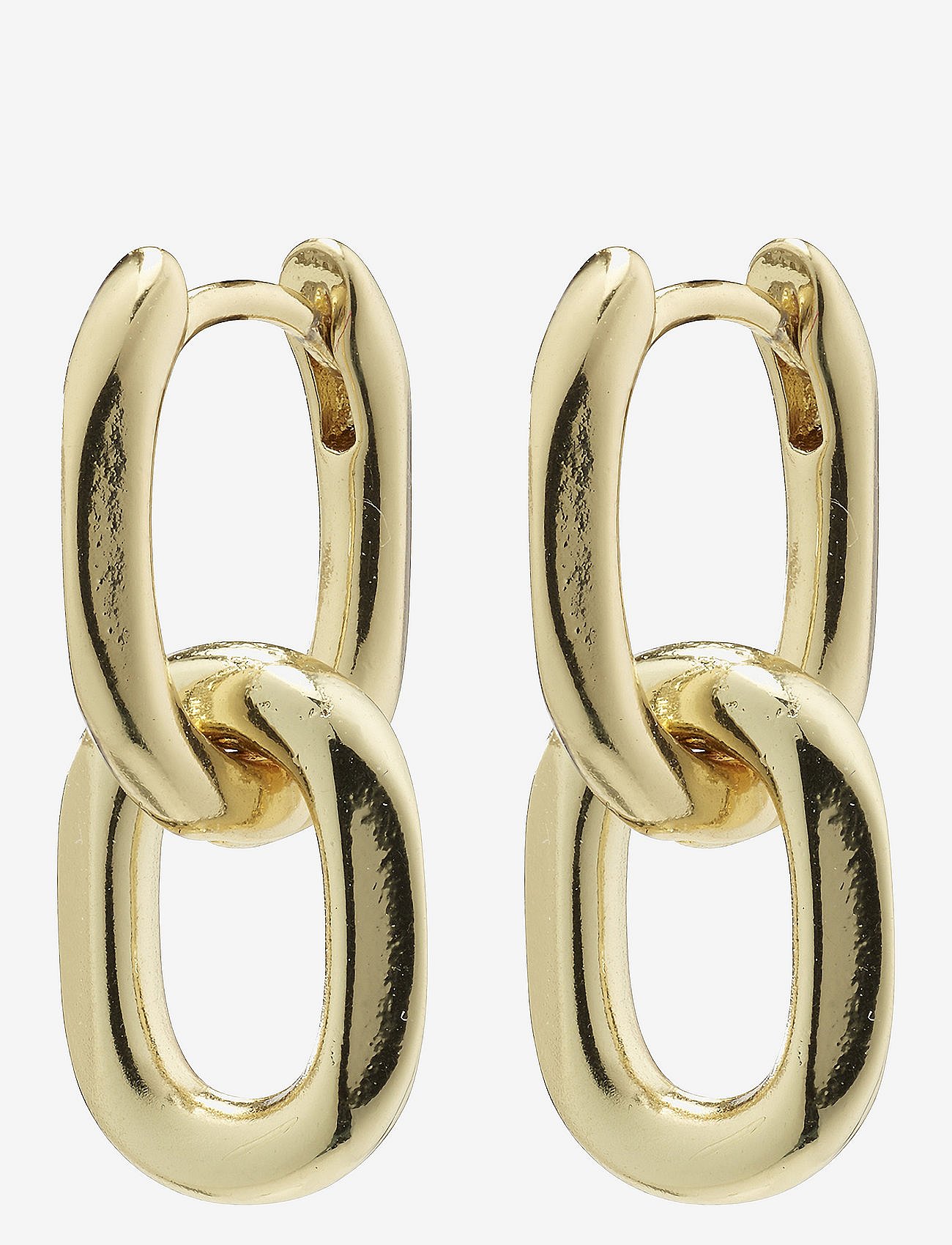 EUPHORIC cable chain earrings gold-plated - GOLD PLATED