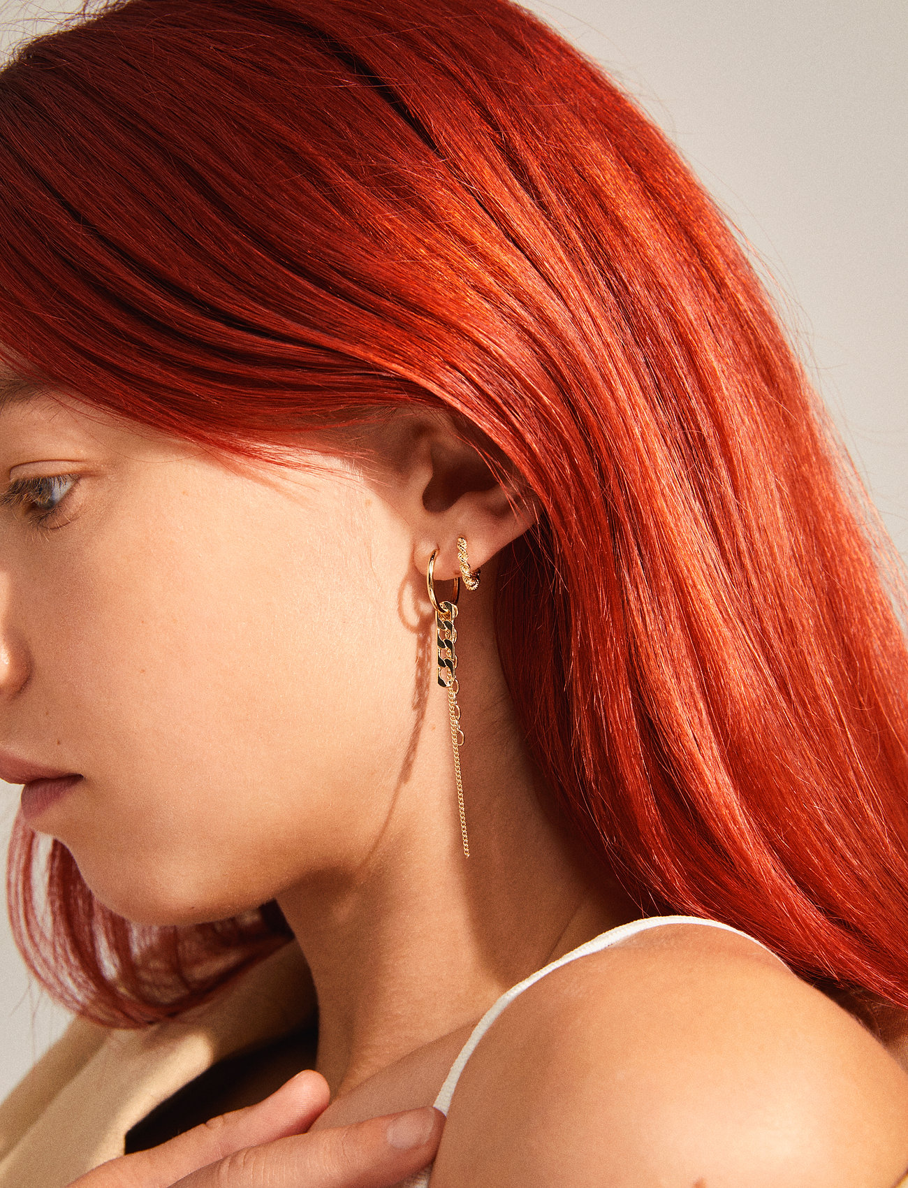 Pilgrim - EUPHORIC hoop earrings 2-in-1 set gold-plated - gold plated - 1
