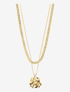 WILLPOWER curb & coin necklace, 2-in-1 set, gold-plated, Pilgrim