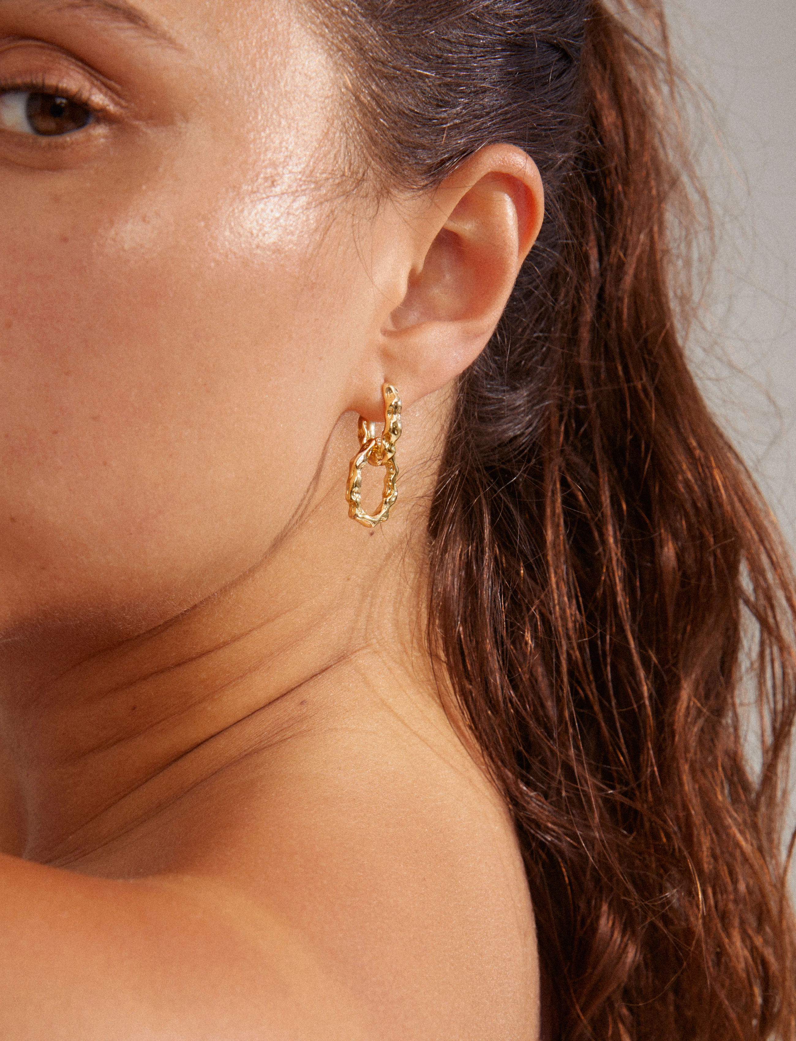 Pilgrim - REFLECT recycled earrings - gold plated - 1