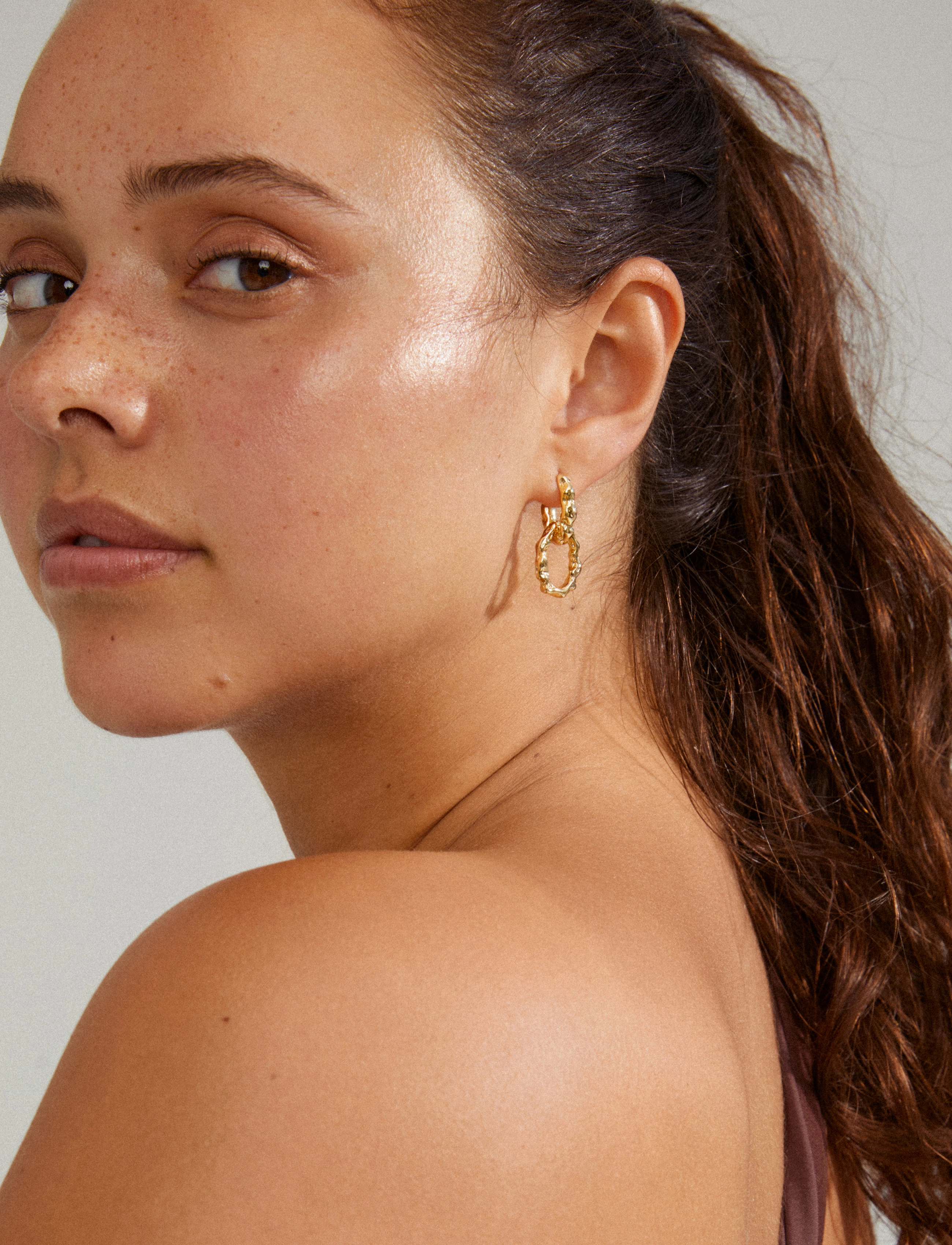 Pilgrim - REFLECT recycled earrings - gold plated - 2