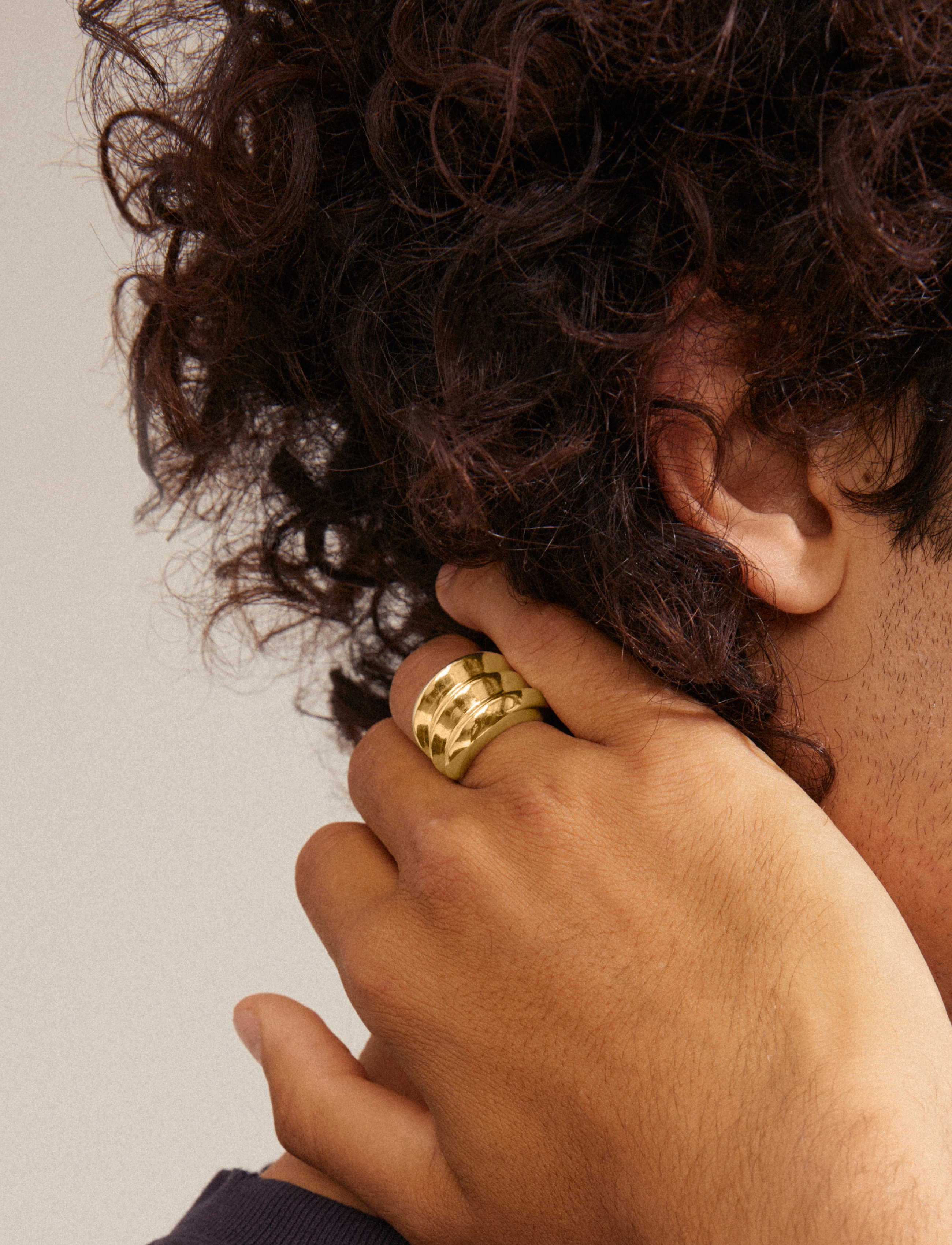 Pilgrim - REFLECT recycled statement ring - gold plated - 1