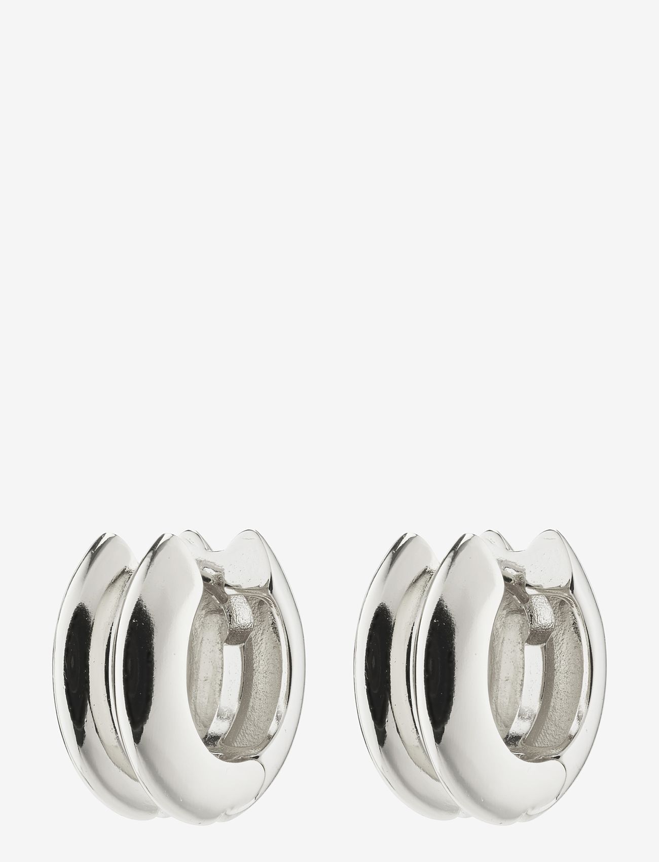 Pilgrim - REFLECT recycled hoop earrings - silver plated - 0