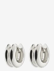 REFLECT recycled hoop earrings - SILVER PLATED