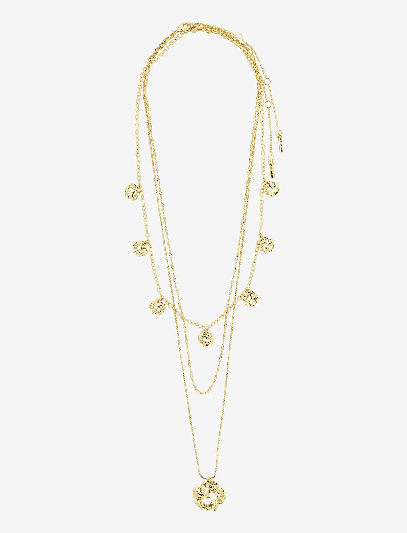 Pilgrim - SMILE recycled coin necklace 3-in-1 - gold plated - 1