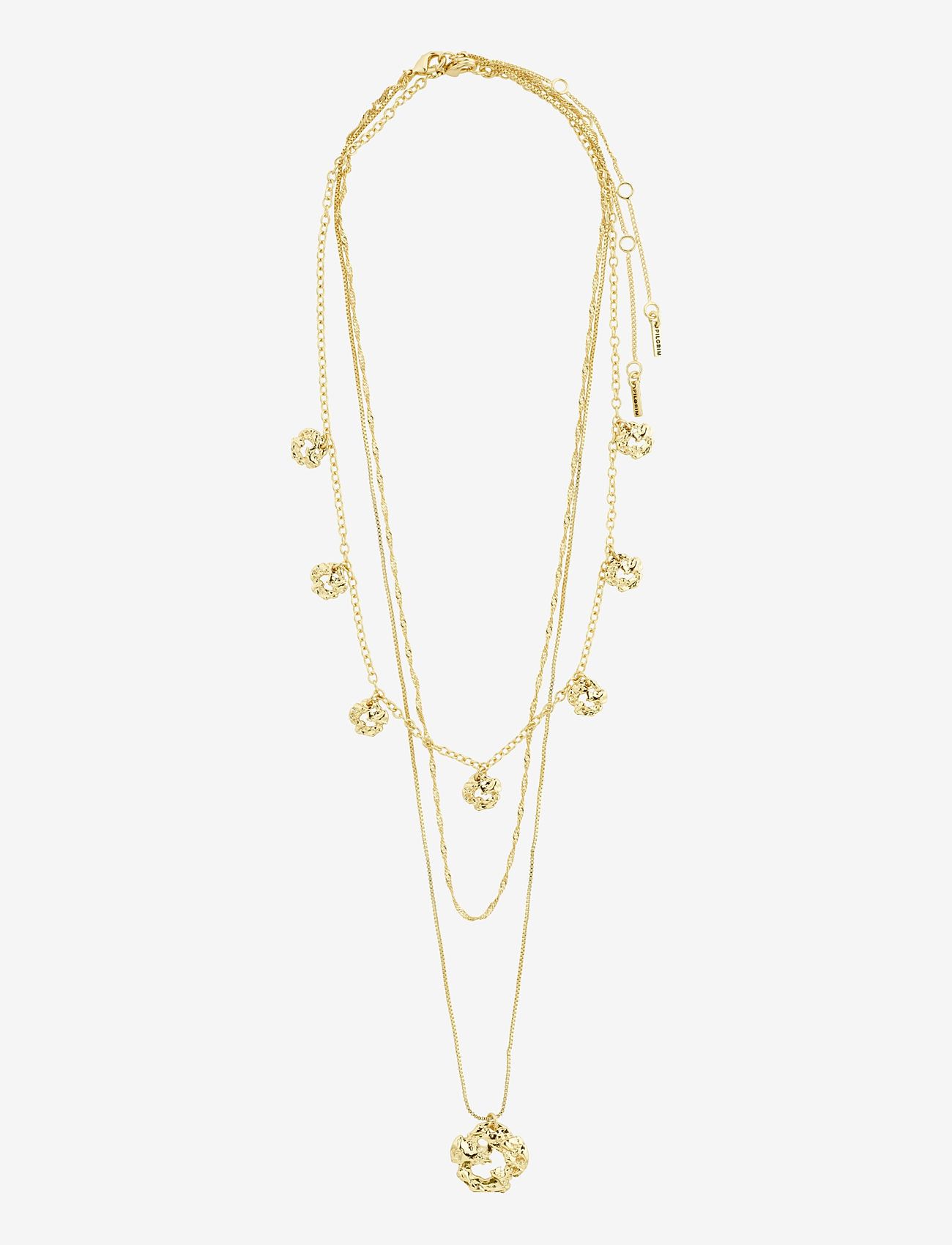 Pilgrim - SMILE recycled coin necklace 3-in-1 - halskæder med vedhæng - gold plated - 1