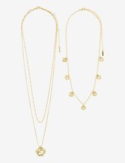 Pilgrim - SMILE recycled coin necklace 3-in-1 - halskæder med vedhæng - gold plated - 2