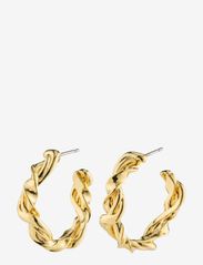 Pilgrim - SUN recycled twisted hoops - hopen - gold plated - 0