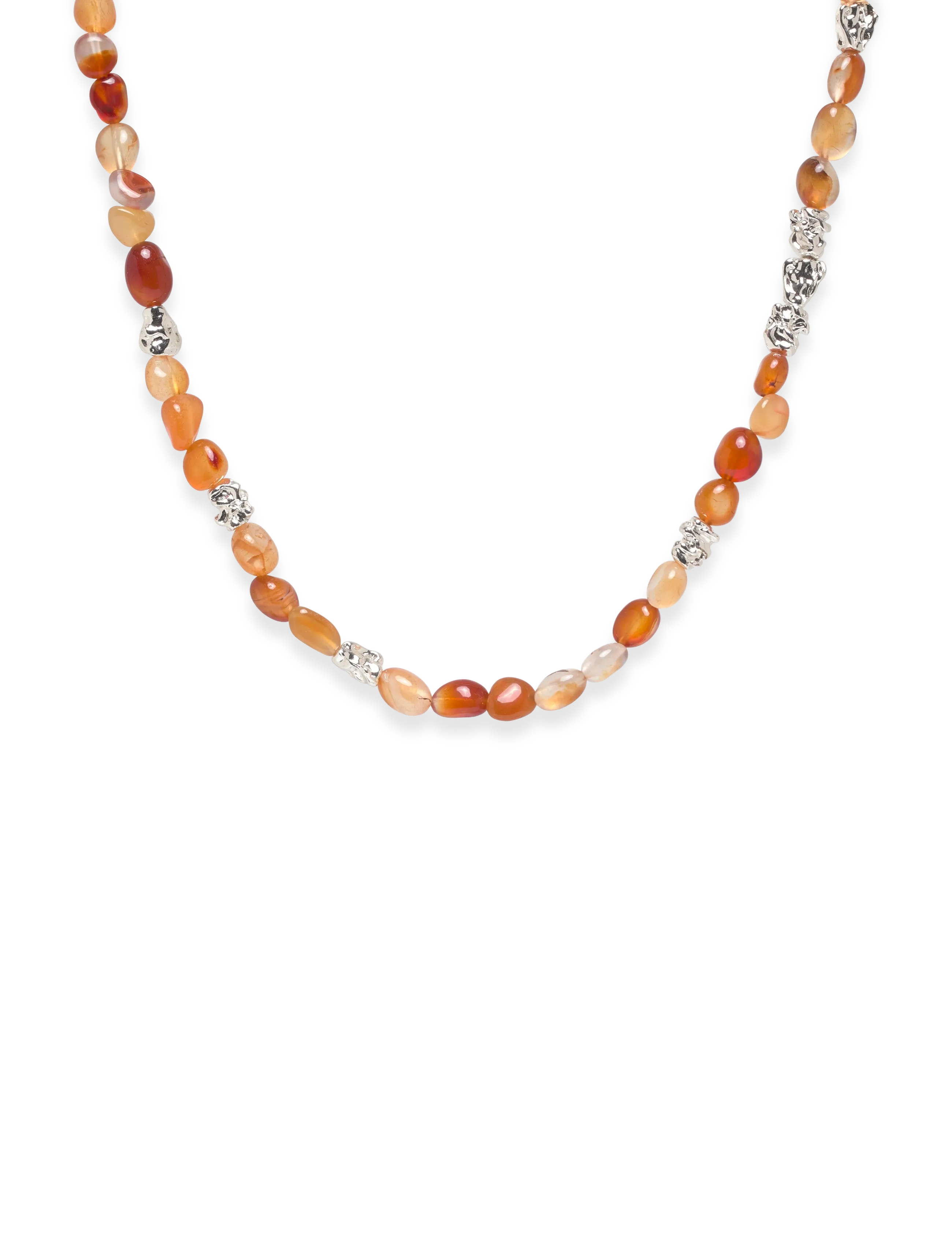 Pilgrim TRUST necklace silver-plated - Pilgrim - SILVER PLATED / orange