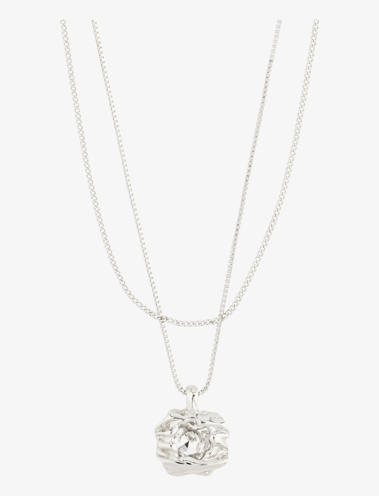 PILGRIM Feel Kette 2-In-1 Set Silber-Plated Silber - One Size - Damen