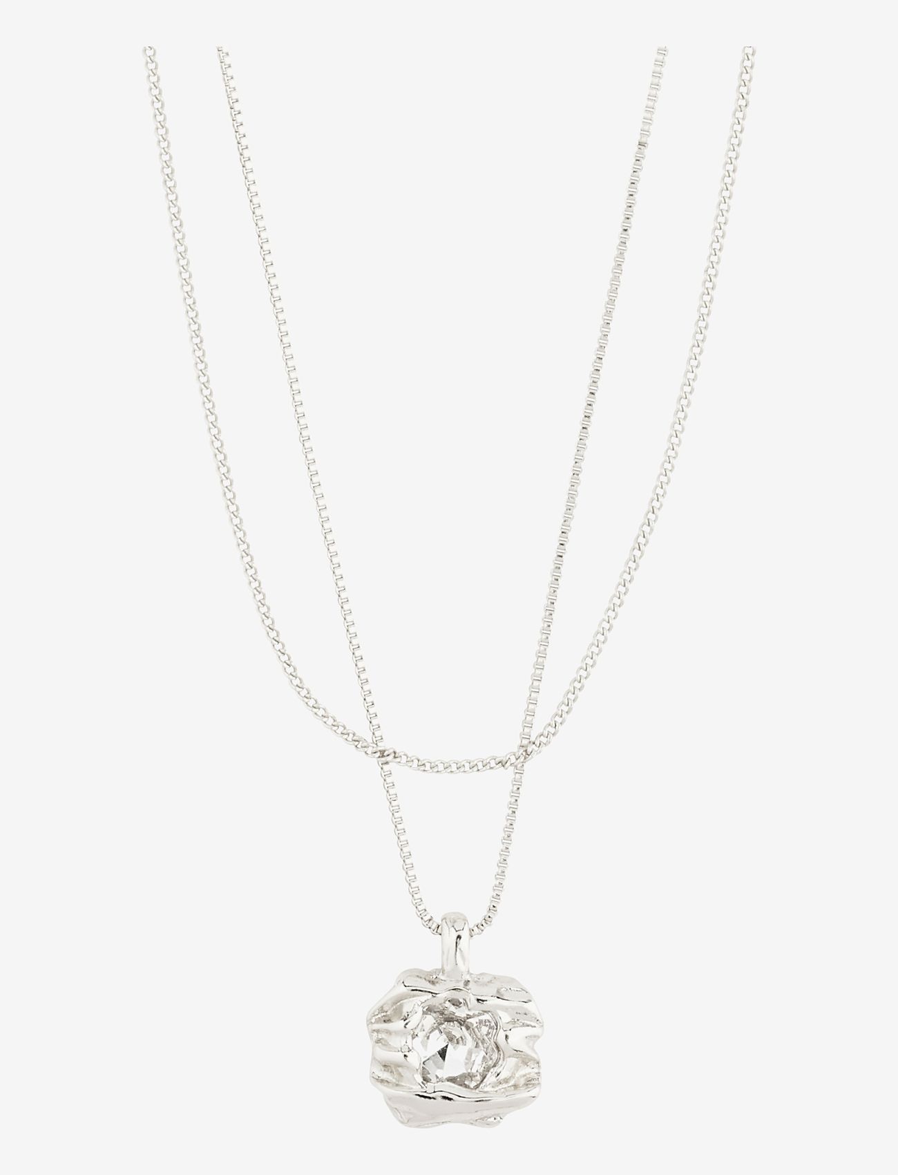 Pilgrim - FEEL necklace 2-in-1 set silver-plated - ketten mit anhänger - silver plated - 1