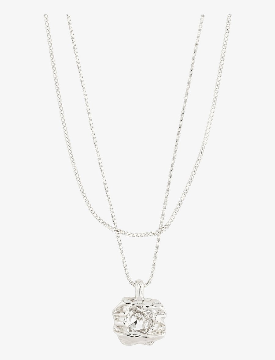 Pilgrim - FEEL necklace 2-in-1 set silver-plated - halsband med hänge - silver plated - 1