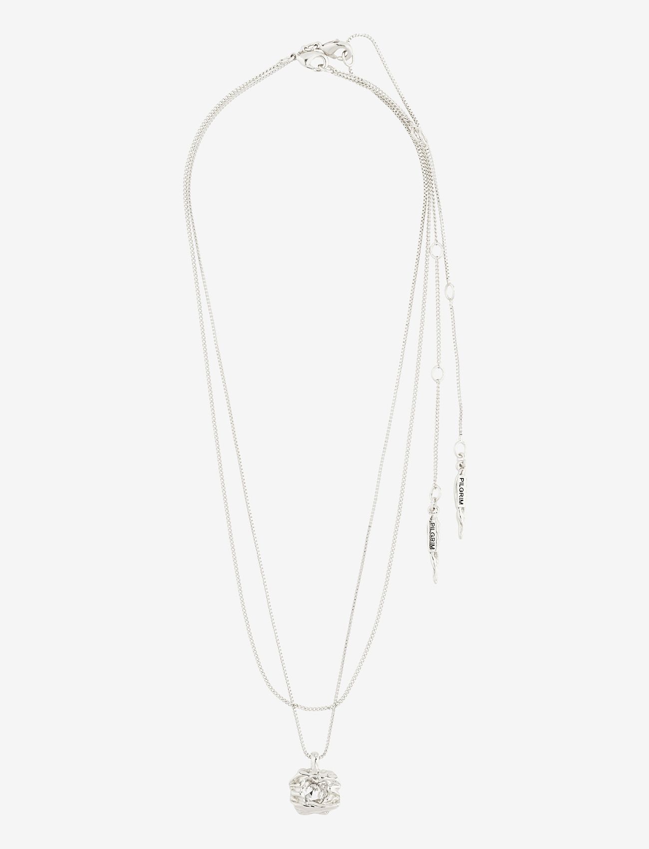 Pilgrim - FEEL necklace 2-in-1 set silver-plated - ketten mit anhänger - silver plated - 2