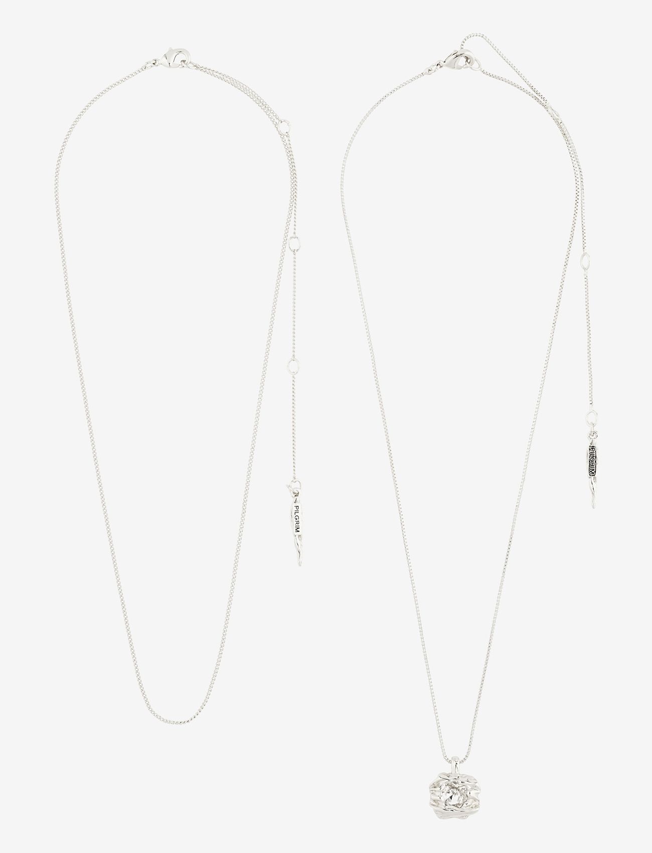 Pilgrim - FEEL necklace 2-in-1 set silver-plated - ketten mit anhänger - silver plated - 3