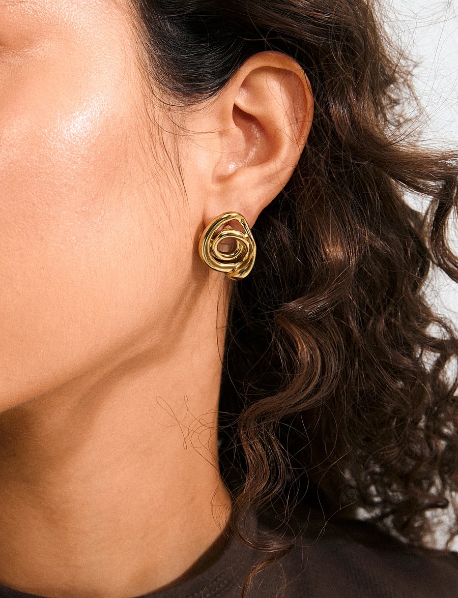 Pilgrim - UNFOLD earrings gold-plated - stud earrings - gold plated - 3