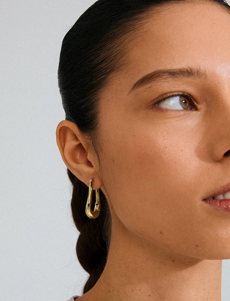 Pilgrim - UNFOLD hoops gold-plated - hoops kõrvarõngad - gold plated - 0