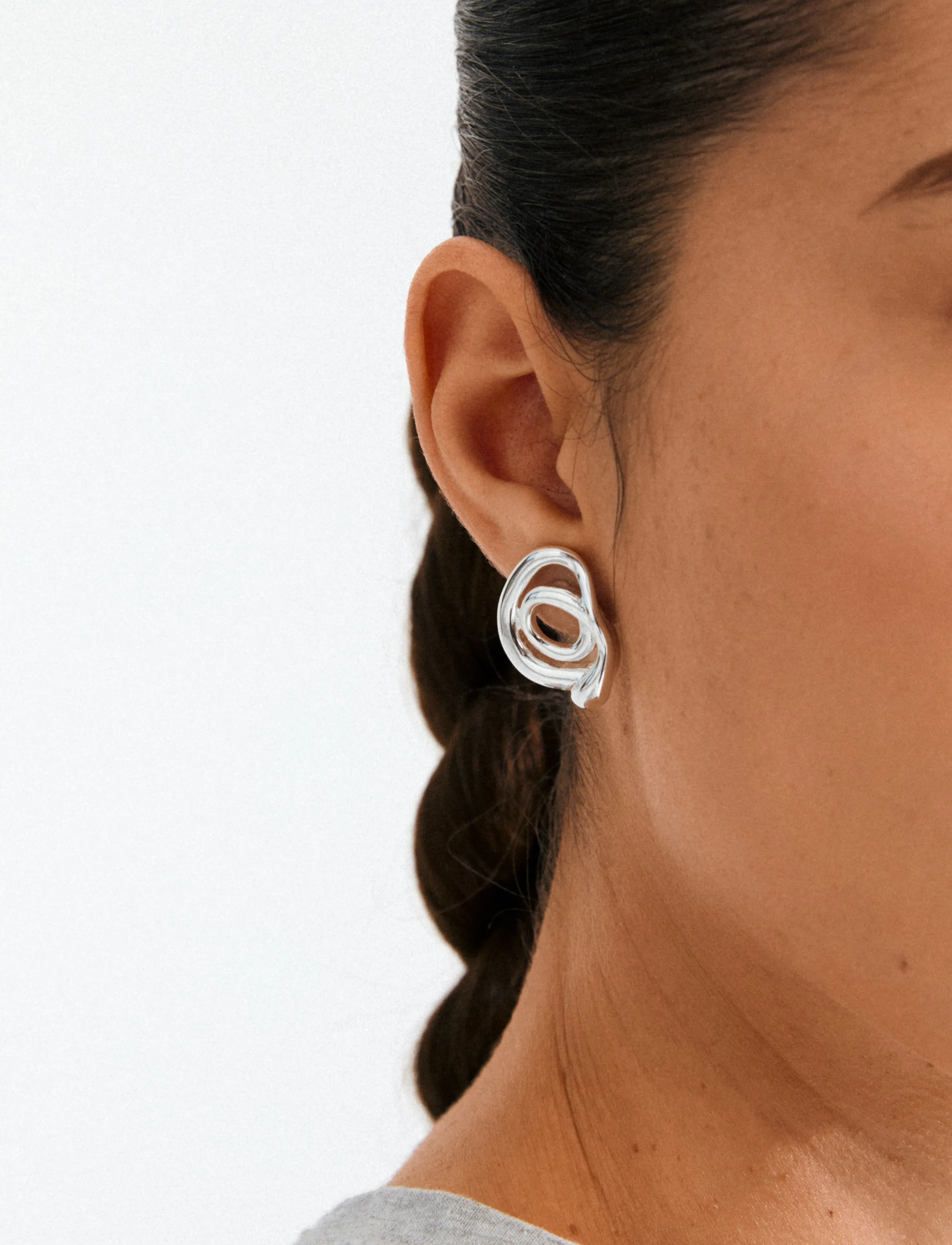 Pilgrim - UNFOLD earrings silver-plated - små øredobber - silver plated - 2