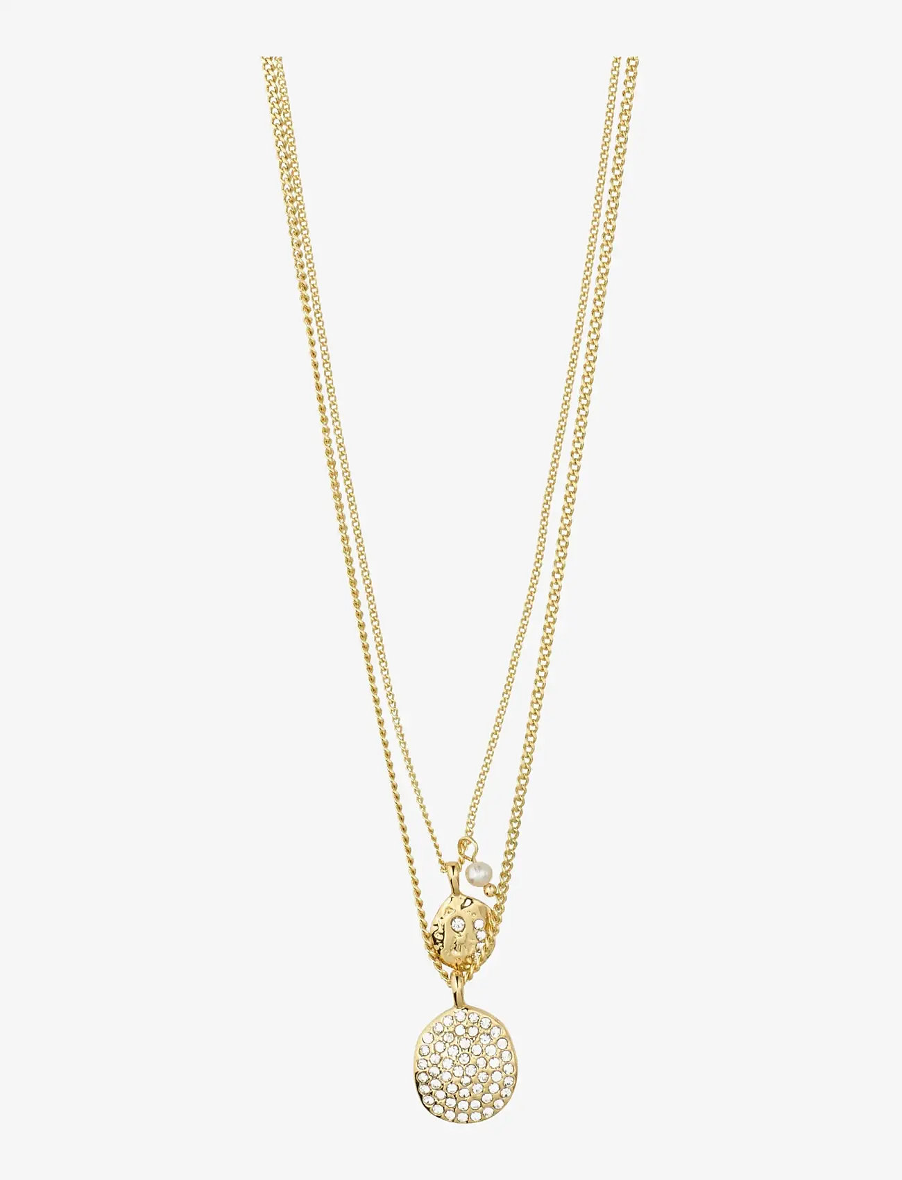 Pilgrim - SHIFT necklace 2-in-1 set, gold-plated - perlekæder - gold plated - 1