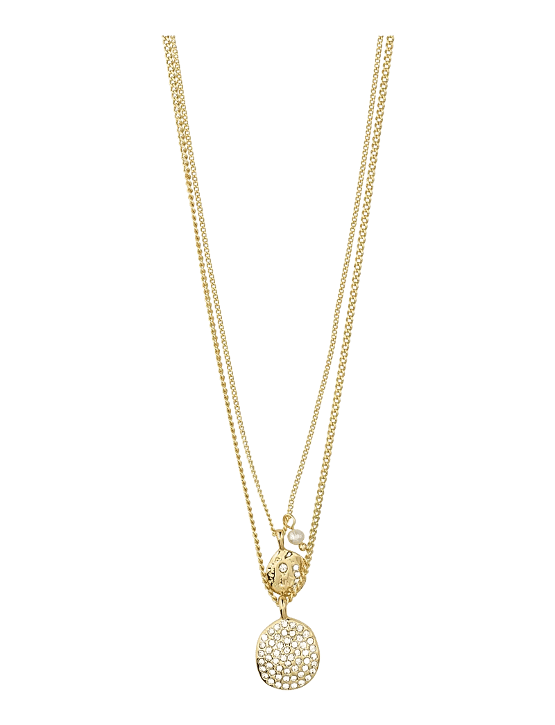 Pilgrim - SHIFT necklace 2-in-1 set, gold-plated - perlekæder - gold plated - 1