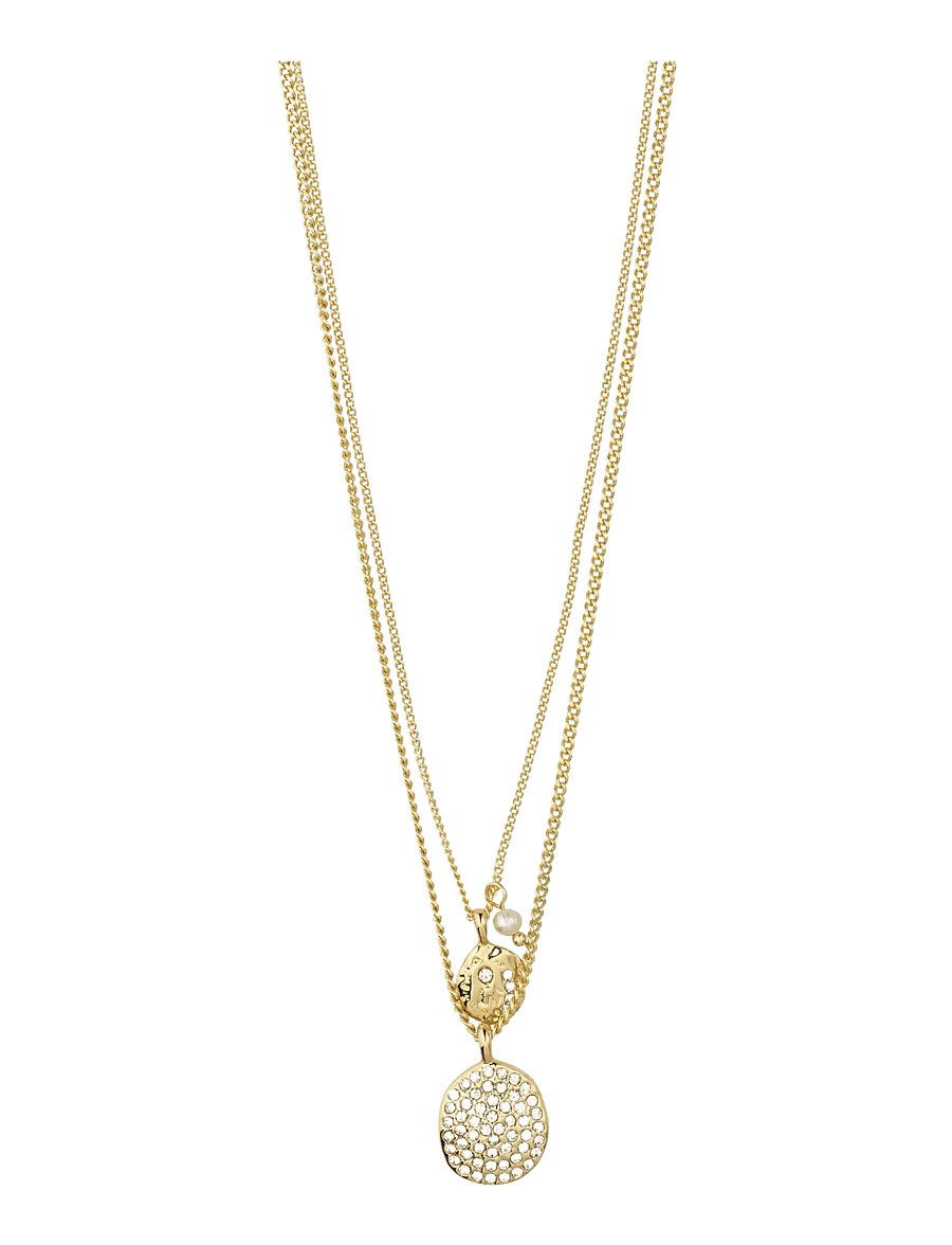 Pilgrim - SHIFT necklace 2-in-1 set, gold-plated - kedjehalsband - gold plated - 1