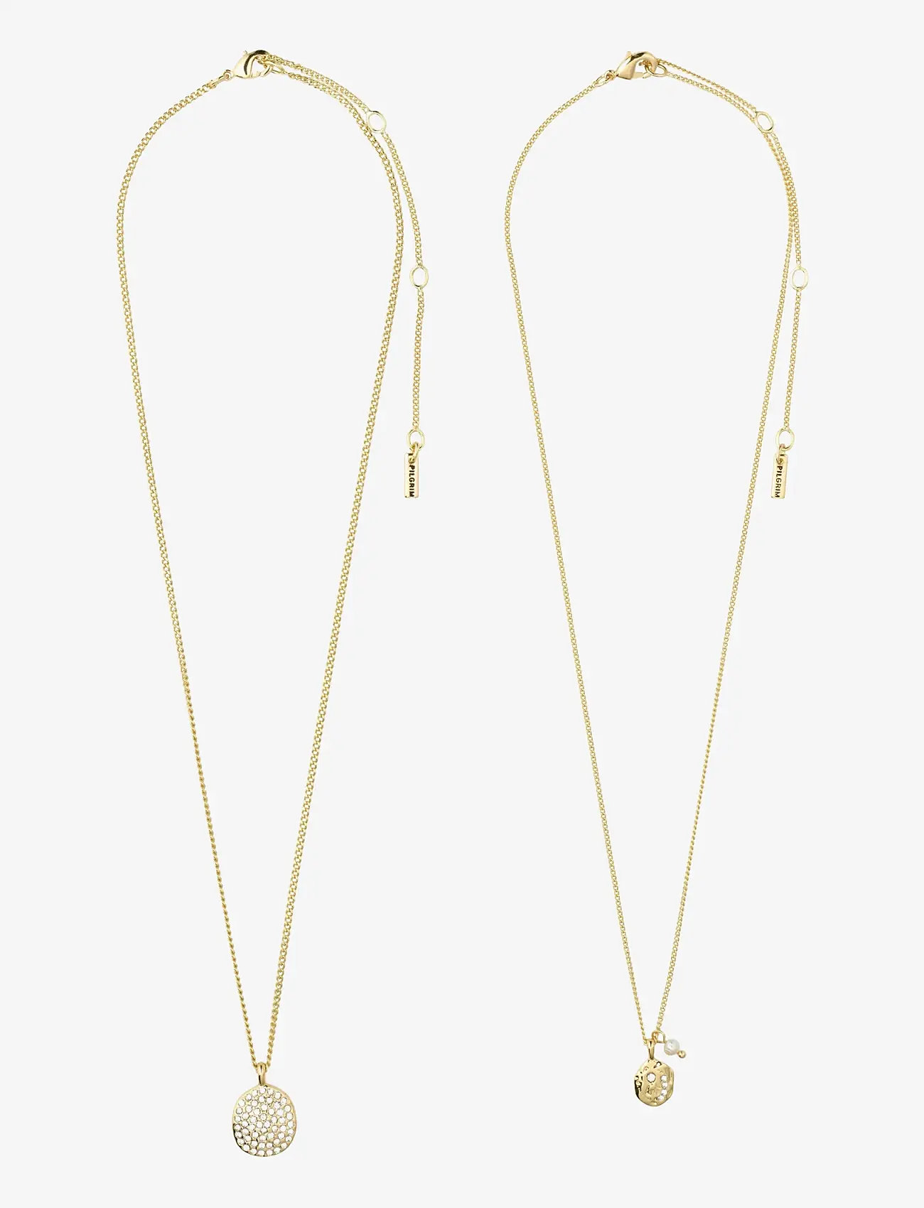 Pilgrim - SHIFT necklace 2-in-1 set, gold-plated - perlekæder - gold plated - 2