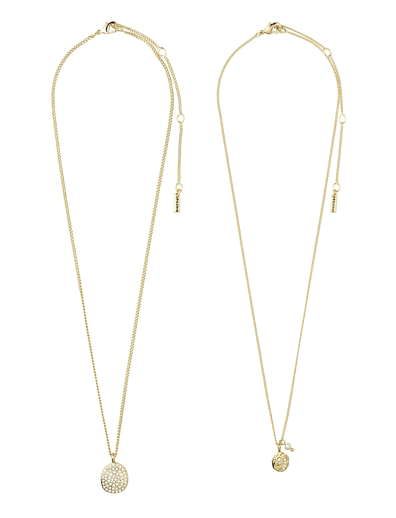 Pilgrim - SHIFT necklace 2-in-1 set, gold-plated - perlekæder - gold plated - 2