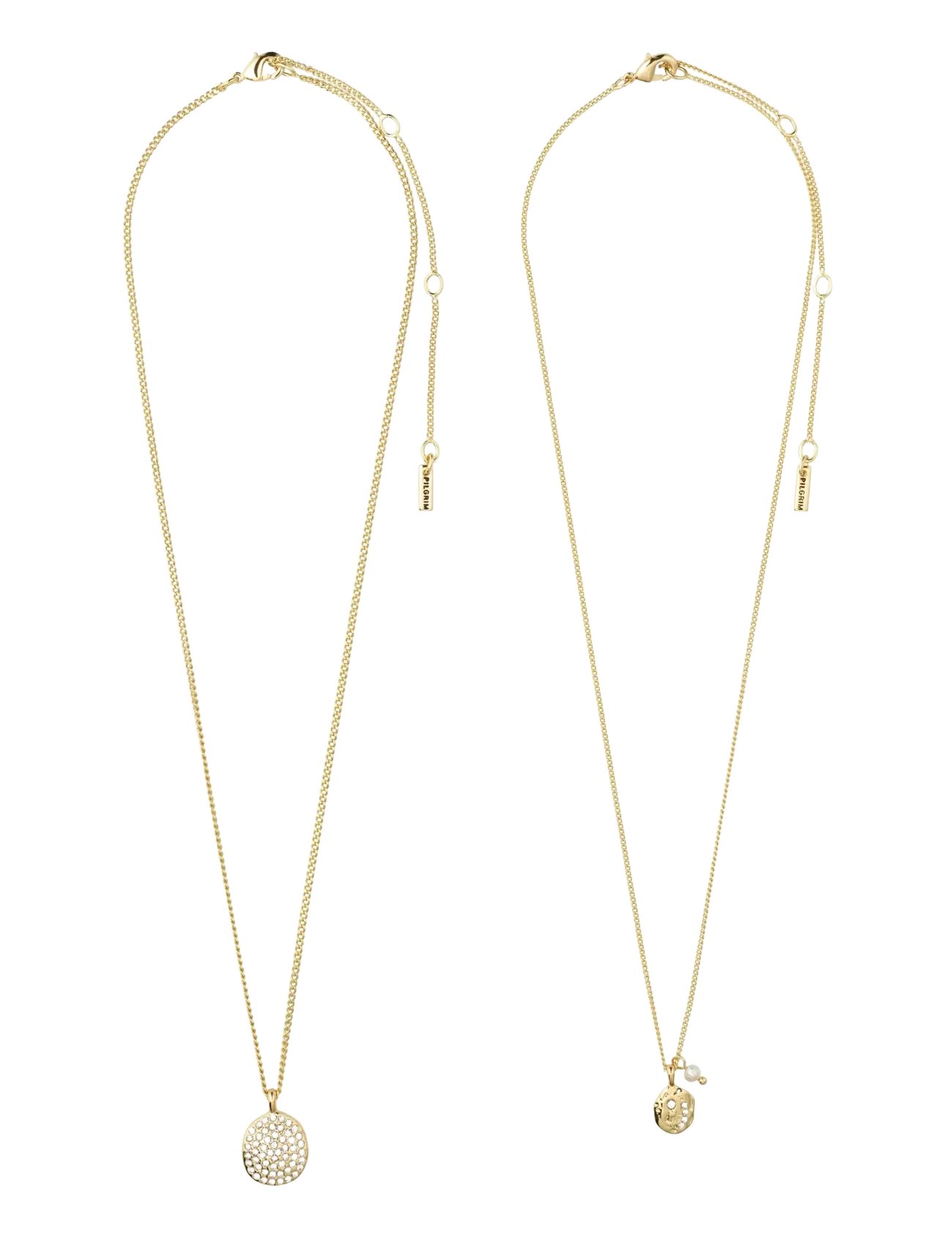 Pilgrim - SHIFT necklace 2-in-1 set, gold-plated - chain necklaces - gold plated - 2