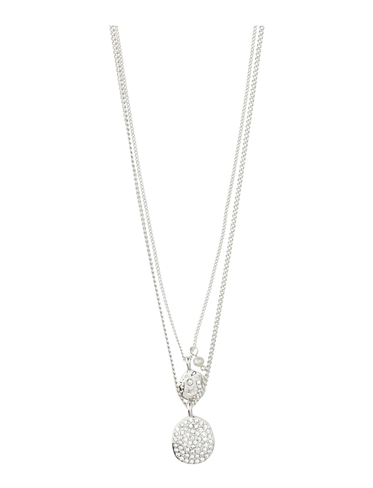 Pilgrim SHIFT necklace 2-in-1 set, silver-plated - Konfirmation - SILVER PLATED / silver