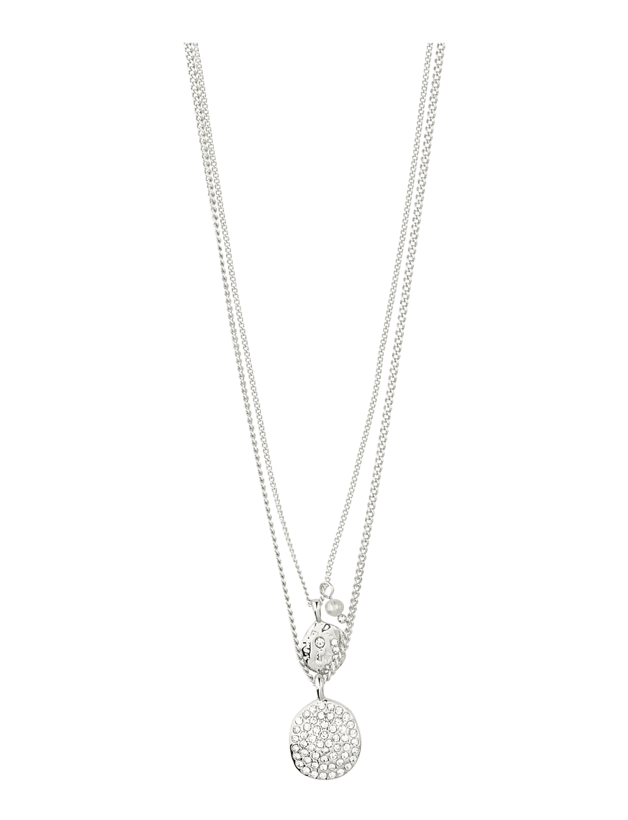 Pilgrim - SHIFT necklace 2-in-1 set, silver-plated - perlekæder - silver plated - 1