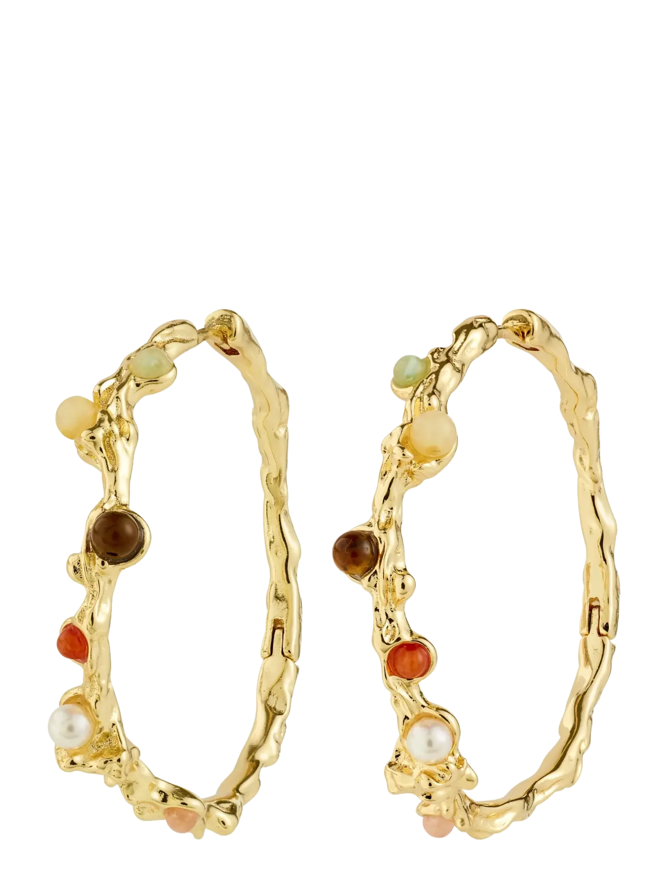 Pilgrim IRIS hoop earrings gold-plated - Konfirmationstøj - GOLD PLATED / gold