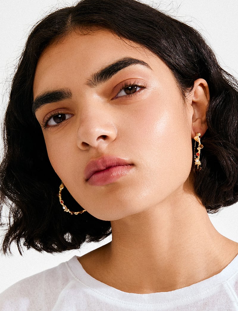 Pilgrim - IRIS hoop earrings gold-plated - hoops - gold plated - 0
